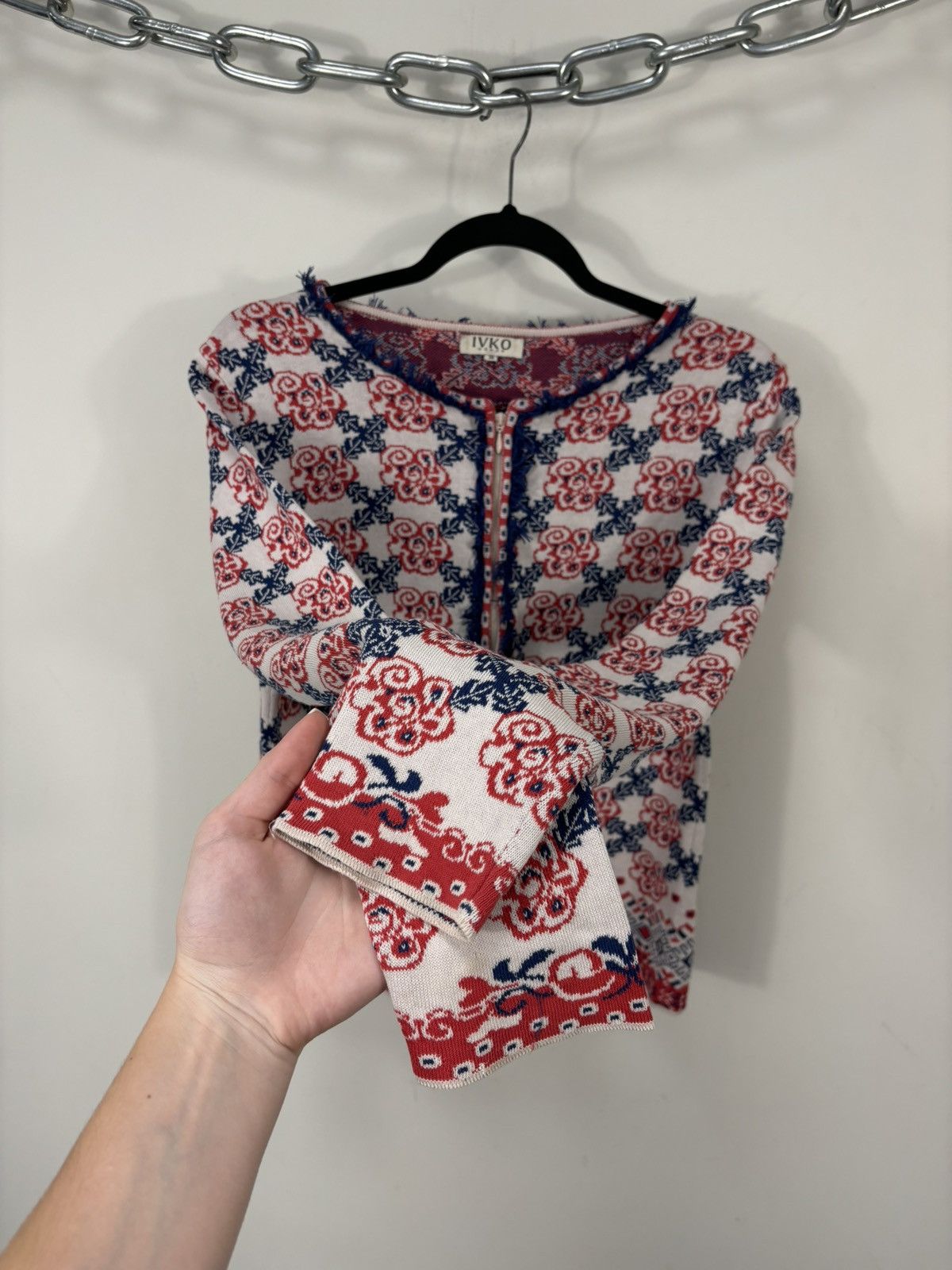 Other IVKO Women’s Multicolor Floral Jacquard Cardigan Sweater Size XS / US 0-2 / IT 36-38 - 7 Thumbnail