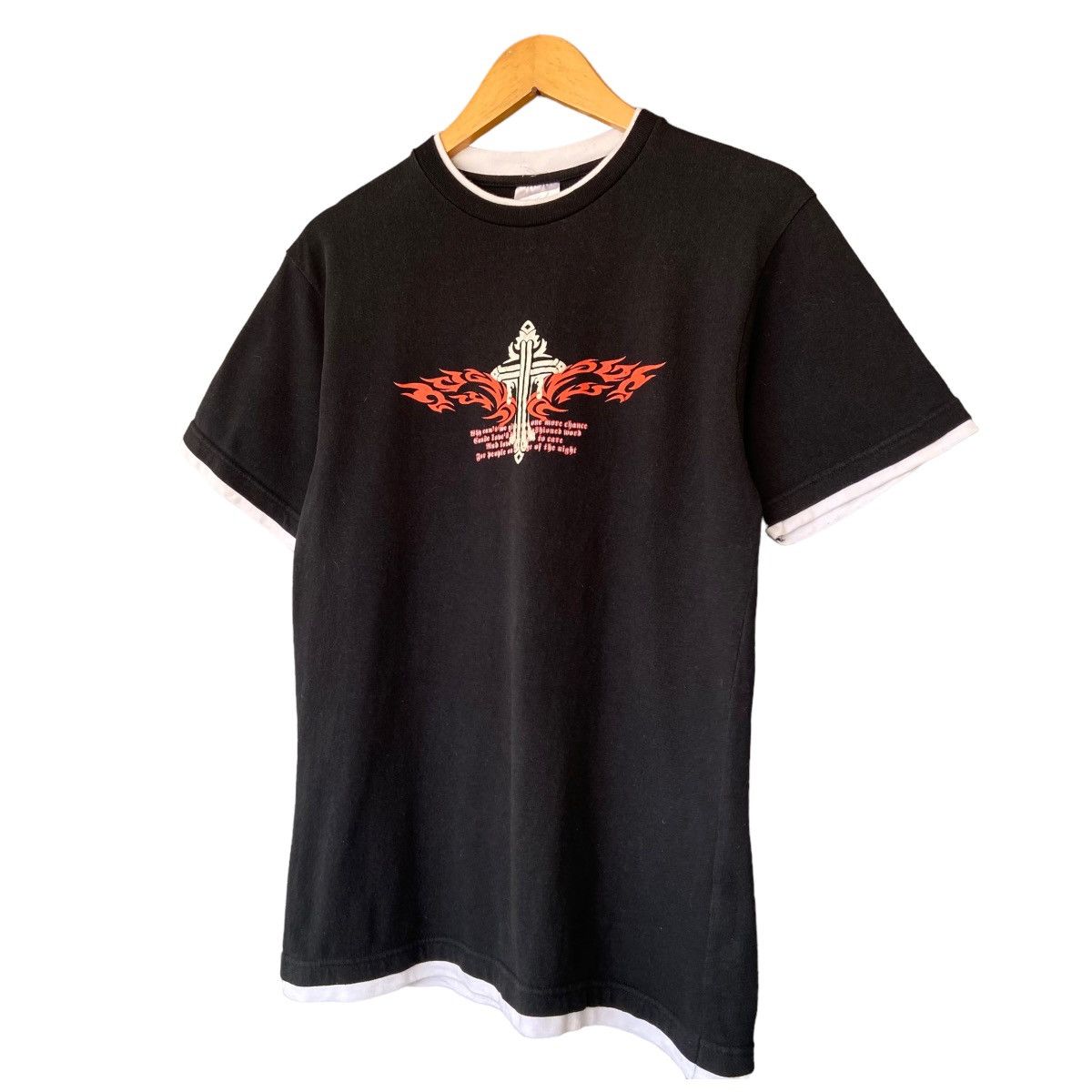 Japanese Brand Sixtenners Japanese Cross Tribal Poem Layer Style Tee Size US M / EU 48-50 / 2 - 6 Thumbnail