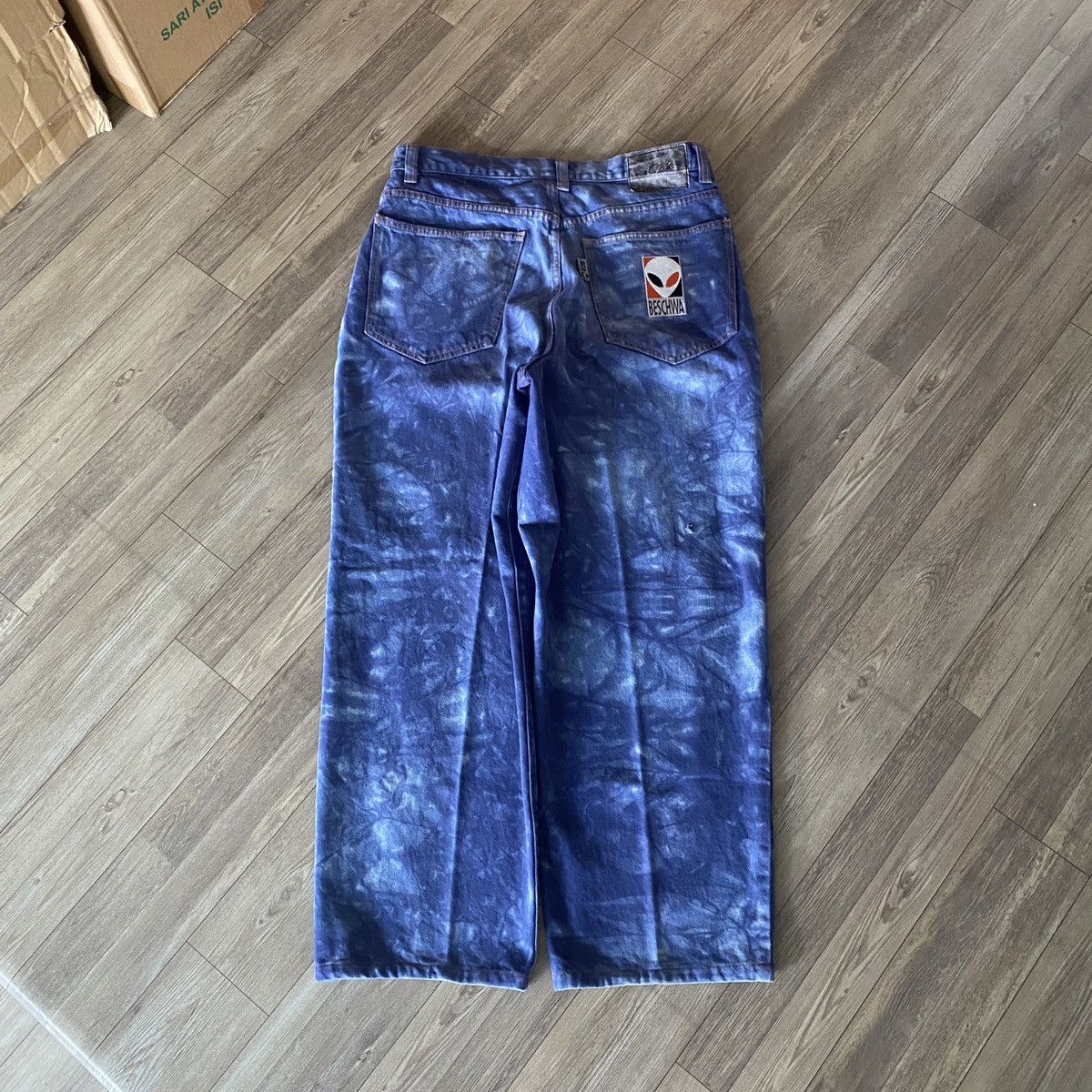 Vintage RARE 90S VINTAGE ALIEN WORKSHOP BAGGY PANTS FADED BLUE Size US 33 - 1 Thumbnail