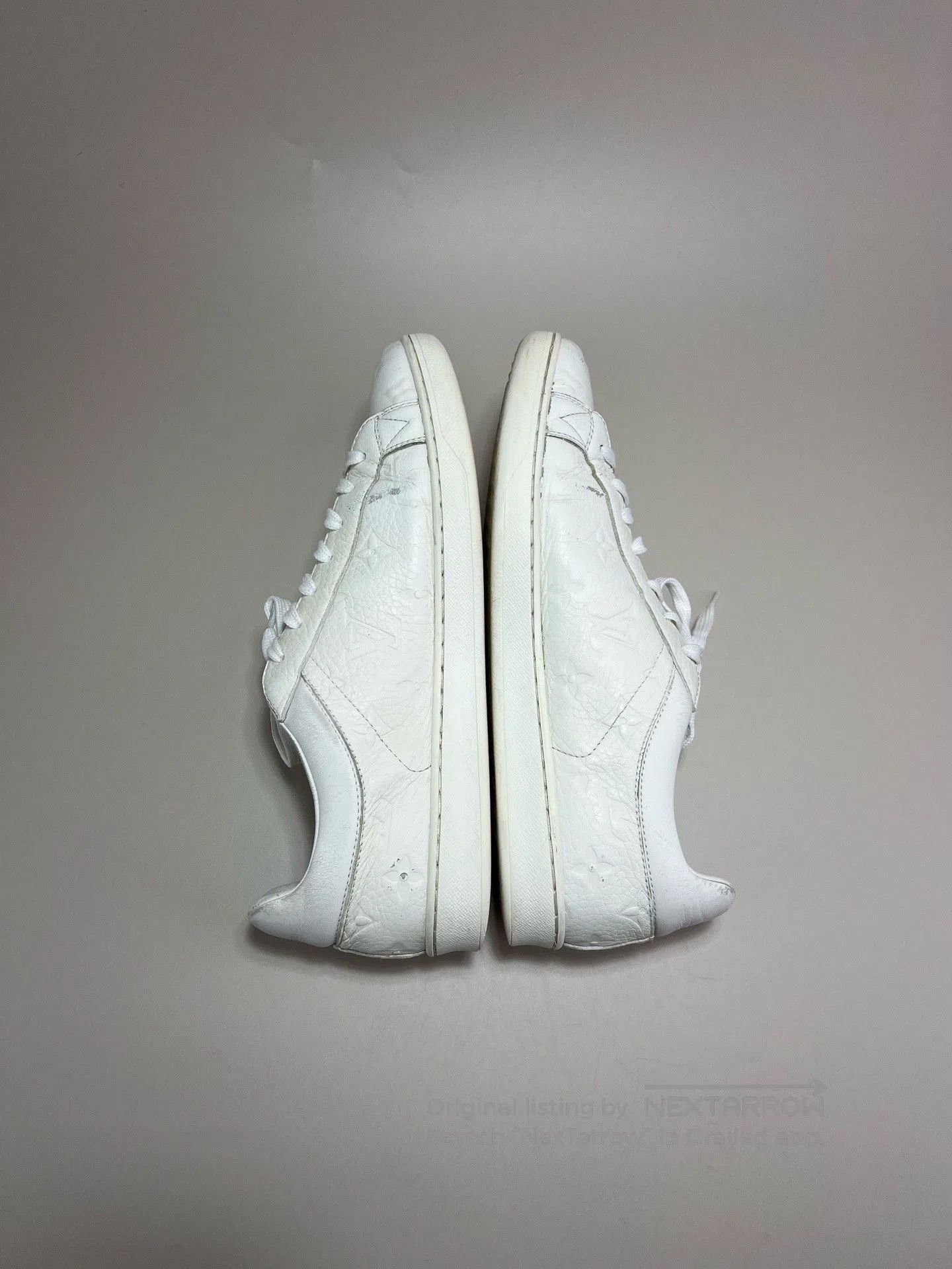 Louis Vuitton Louis Vuitton White Embossed Logo Low-top Sneakers. Size US 9 / EU 42 - 4 Thumbnail