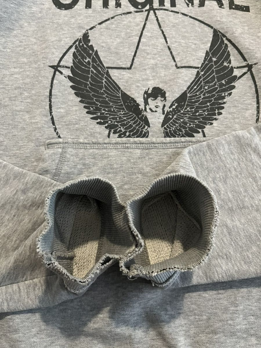 Japanese Brand Distressed Graphic Hoodie – ‘Original’ Wings, Grunge Style Size US M / EU 48-50 / 2 - 5 Thumbnail
