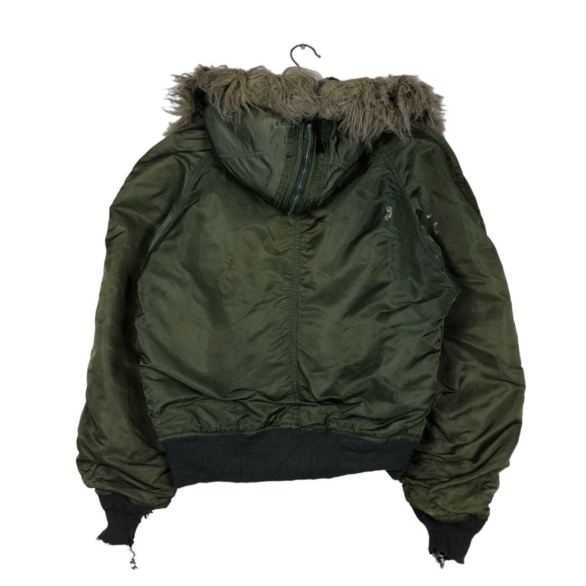 Vintage 🔥Vintage Bomber Jacket Alpha Industries USA Mink Fur Hoodie Size US M / EU 48-50 / 2 - 8 Thumbnail