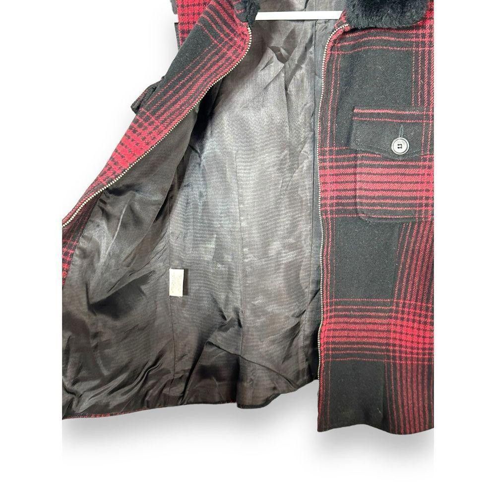 Designer Harold’s Vintage Wool Blend Plaid and Faux Fur Zip up Vest 4 Size S / US 4 / IT 40 - 4 Thumbnail