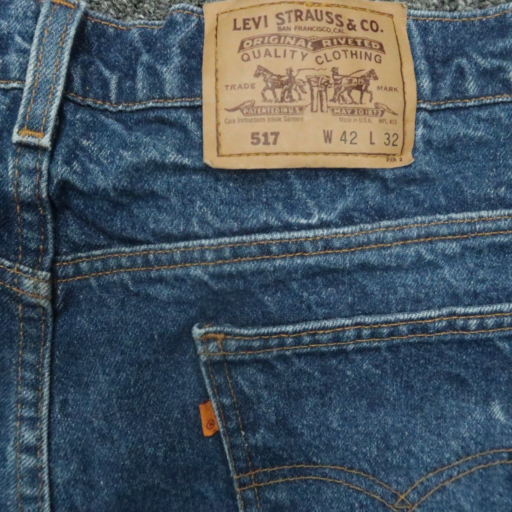 Levi's VINTAGE Levi's Jeans Mens 40x32 Blue 517 Stonewash Bootcut USA 90s Y2K Levi's 500 Series Jeans Mens Regular 40 Blue Size US 40 / EU 56 - 6 Thumbnail