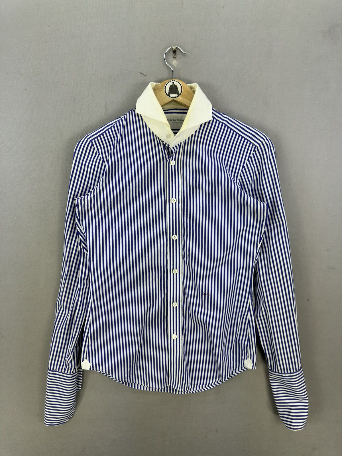 Alfred Dunhill Alfred Dunhill Made to Measure Stripes Flannel Shirt Size US XS / EU 42 / 0 - 1 Thumbnail