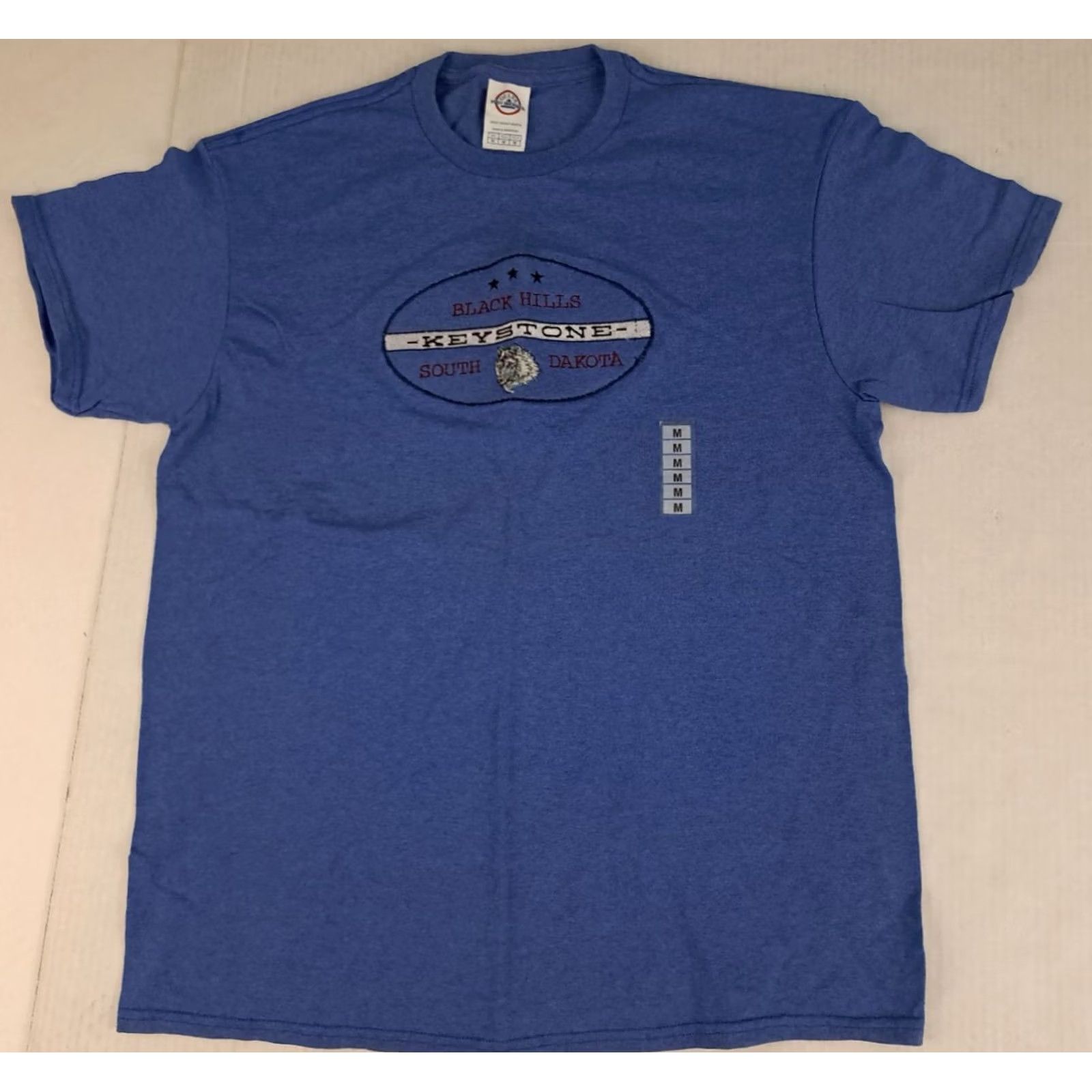 Delta VINTAGE Delta T-Shirt Unisex Adults 90s Embroidered Blue Cotton Short Sleeve Crew Neck Regular M NWT Size US M / EU 48-50 / 2 - 3 Thumbnail
