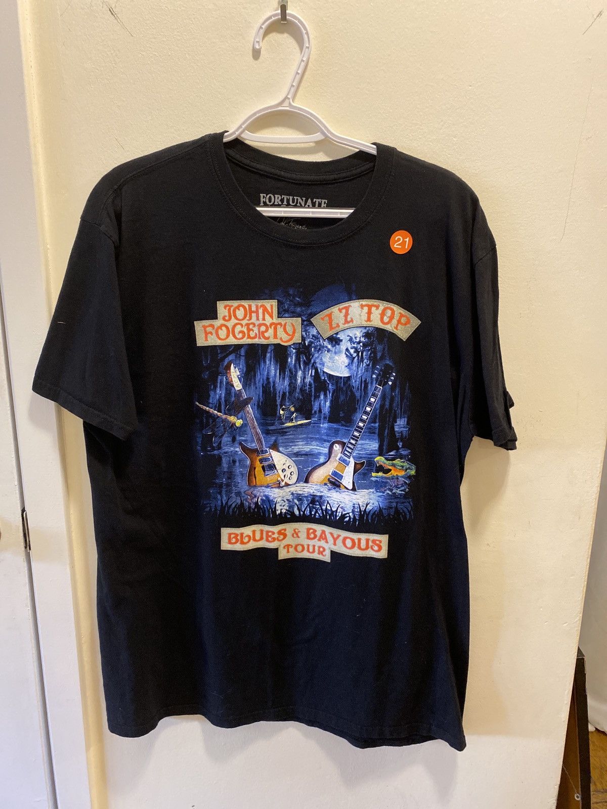 Band Tees Athletic John Fogerty&ZZ Top t-shirt double sided Size US XL / EU 56 / 4 - 1 Thumbnail