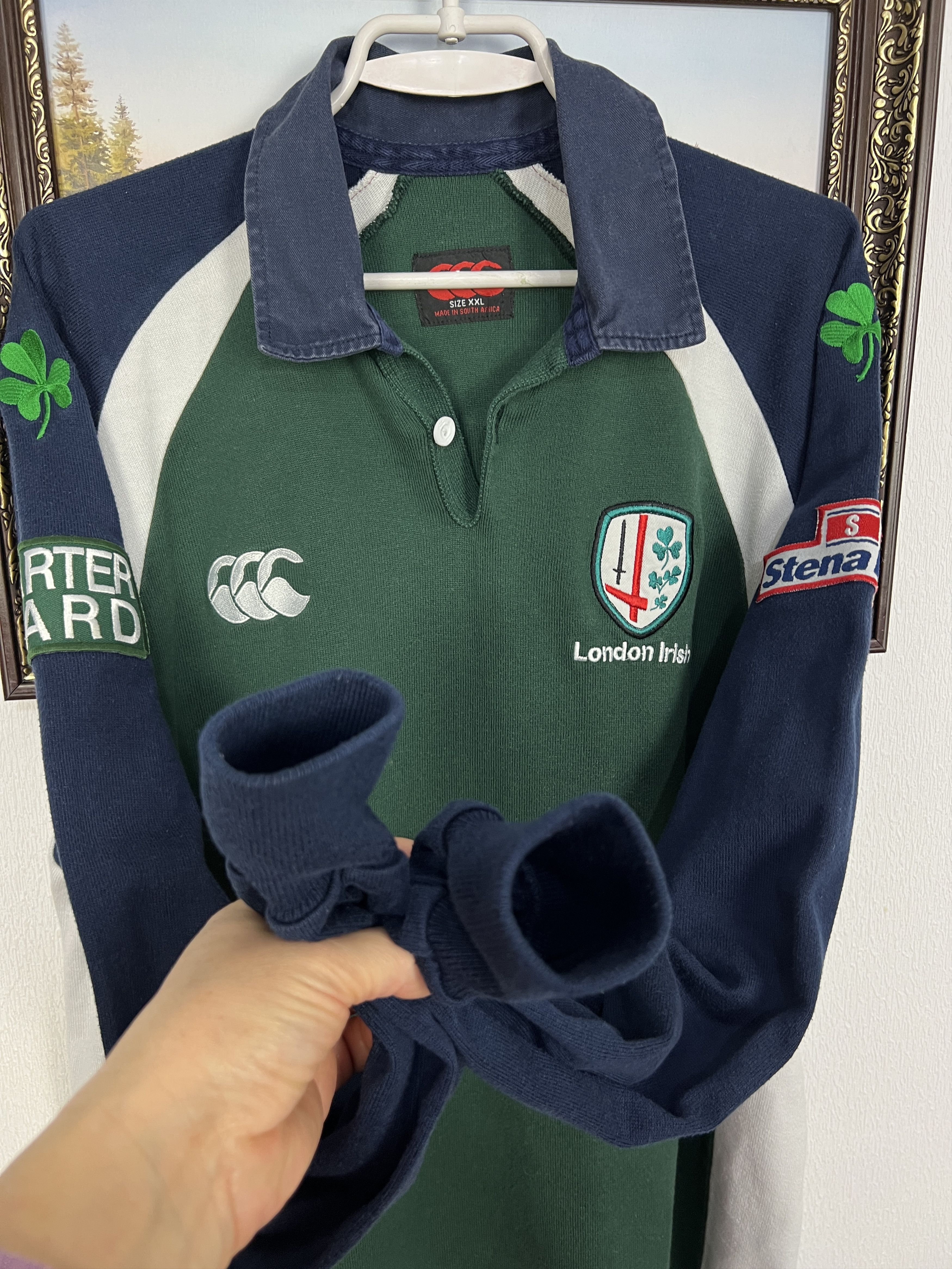 Canterbury of New Zealand Vintage London Irish Rugby Union Long Sleeve Jersey Trikot Size US XXL / EU 58 / 5 - 6 Thumbnail