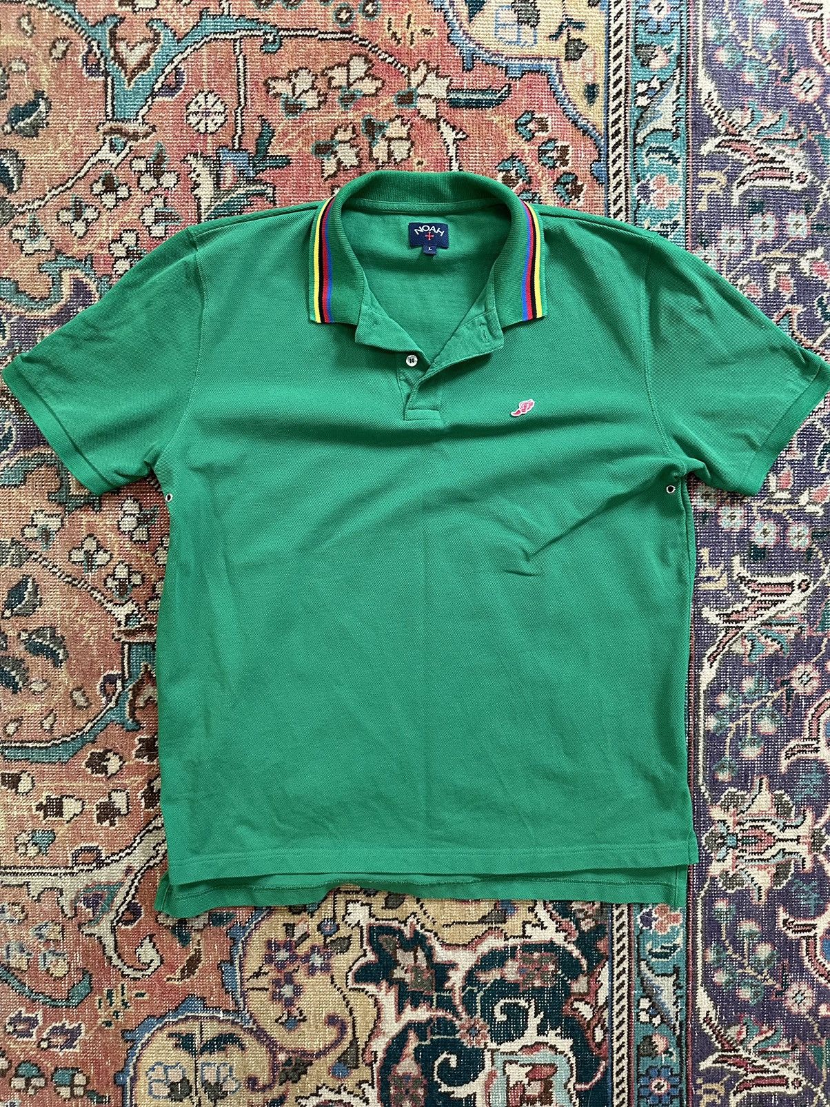 Noah Noah Winged Foot Victory Stripe Polo Size US L / EU 52-54 / 3 - 1 Thumbnail