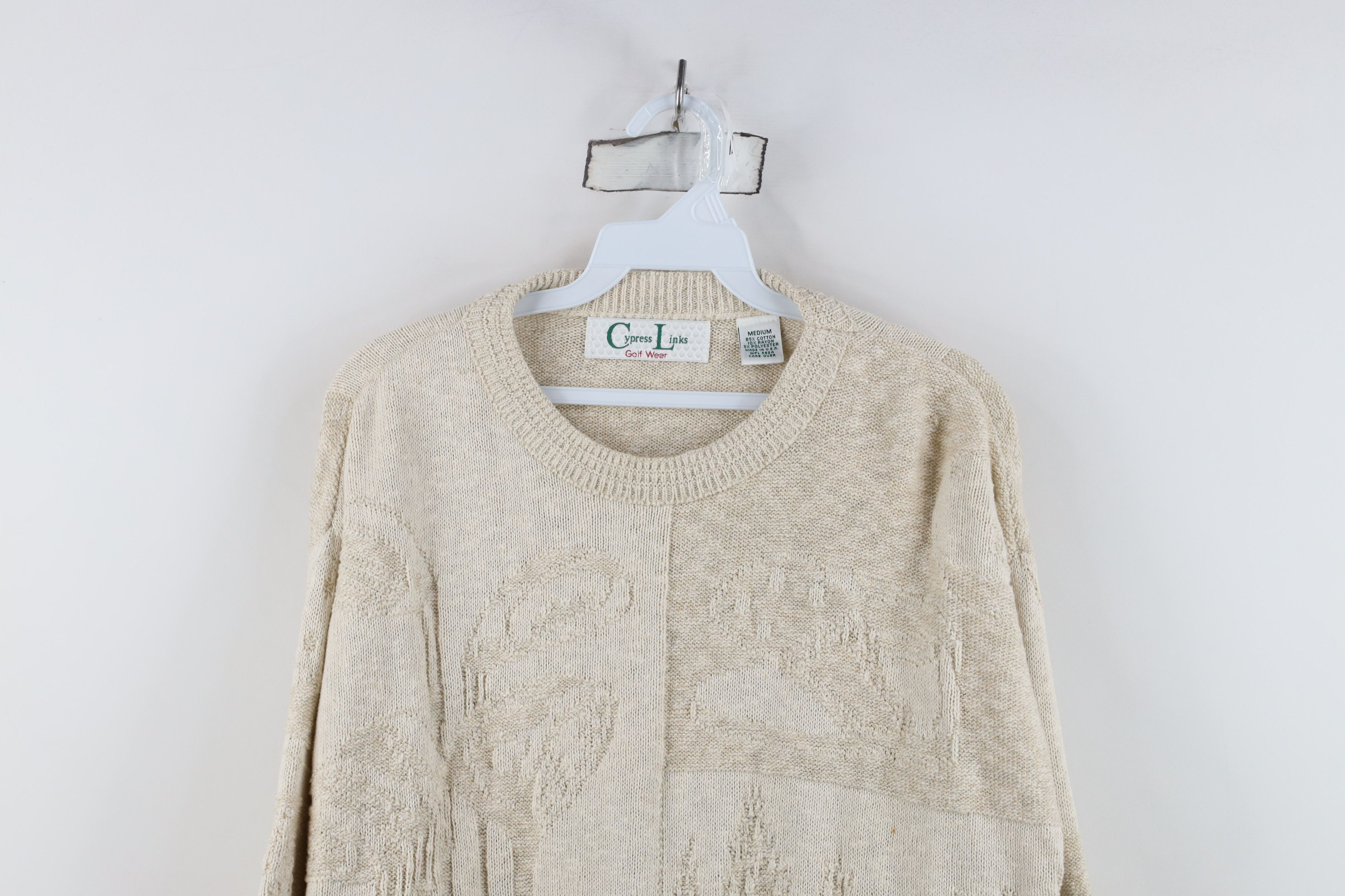 Vintage Vintage 90s Streetwear Golf All Over Print Knit Sweater USA Size US M / EU 48-50 / 2 - 2 Thumbnail