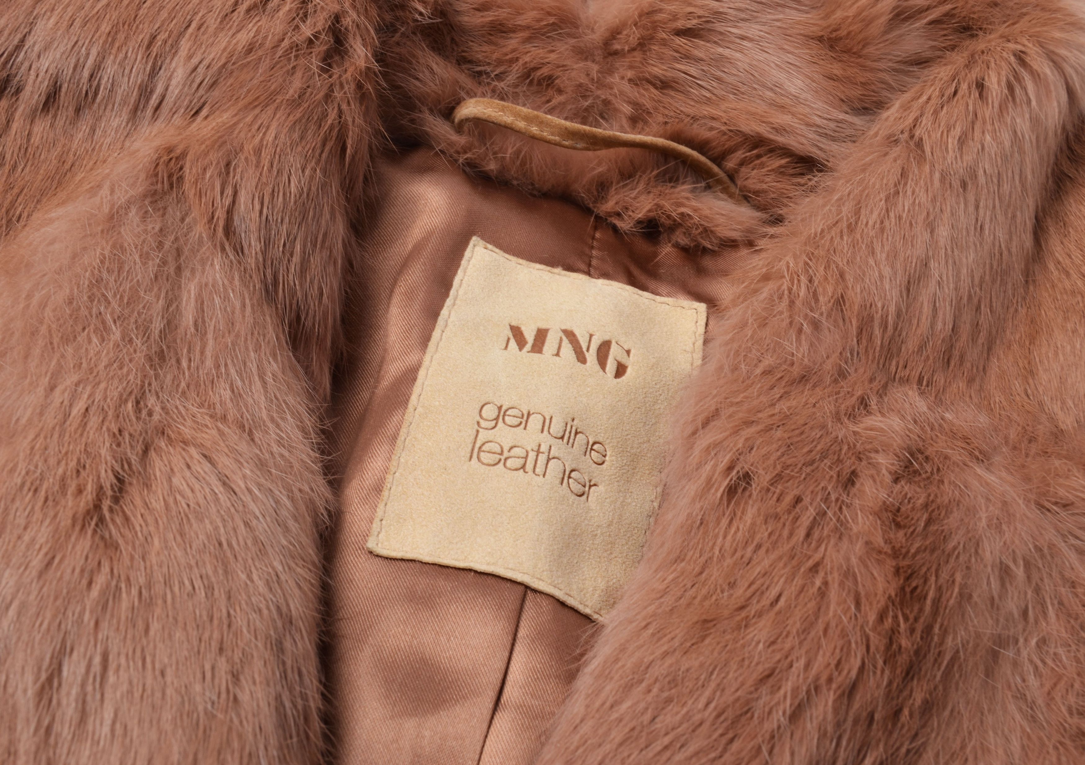 Mango Mango MNG Vintage Y2K Mob Wife Leather Coat with Rabbit Fur Size XS / US 0-2 / IT 36-38 - 8 Thumbnail