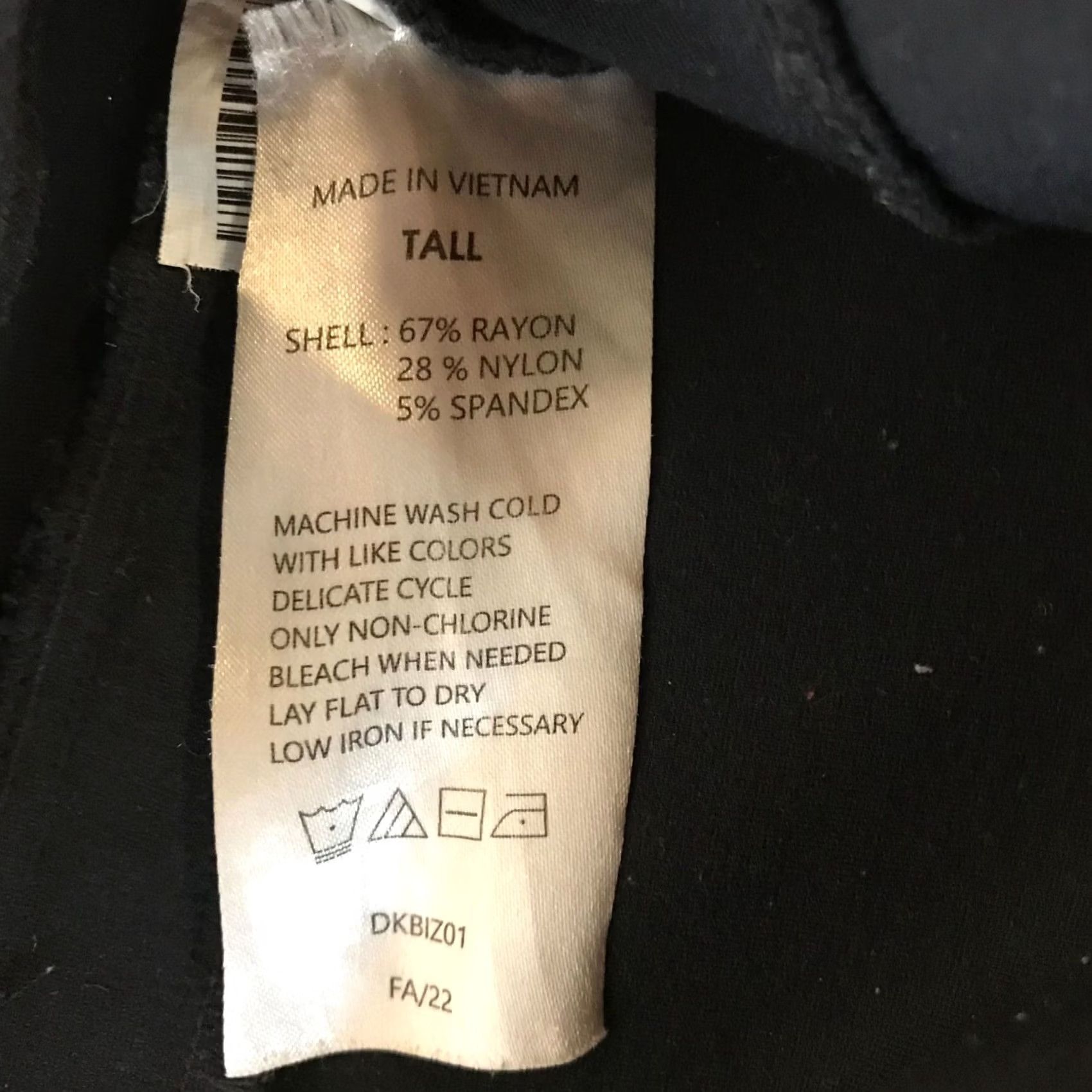 Quince QUINCE - WOMEN'S TALL PANTS - BLACK RAYON BLEND STRETCH ELASTIC WAIST Size 32" / US 10 / IT 46 - 6 Thumbnail
