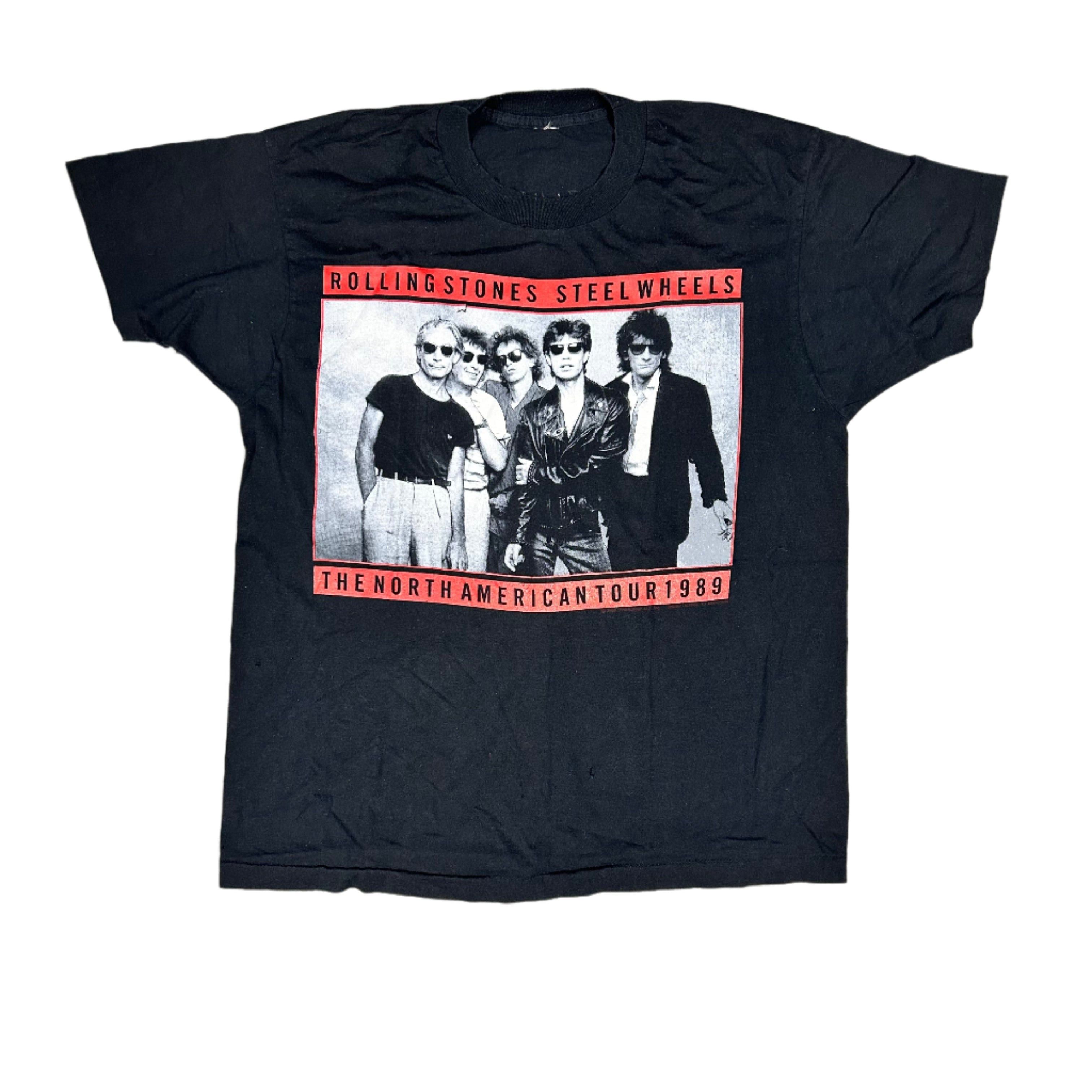 Other 80s Vintage Rolling Stones 1989 "Steel Wheels" Band T-Shirt Size US M / EU 48-50 / 2 - 1 Thumbnail