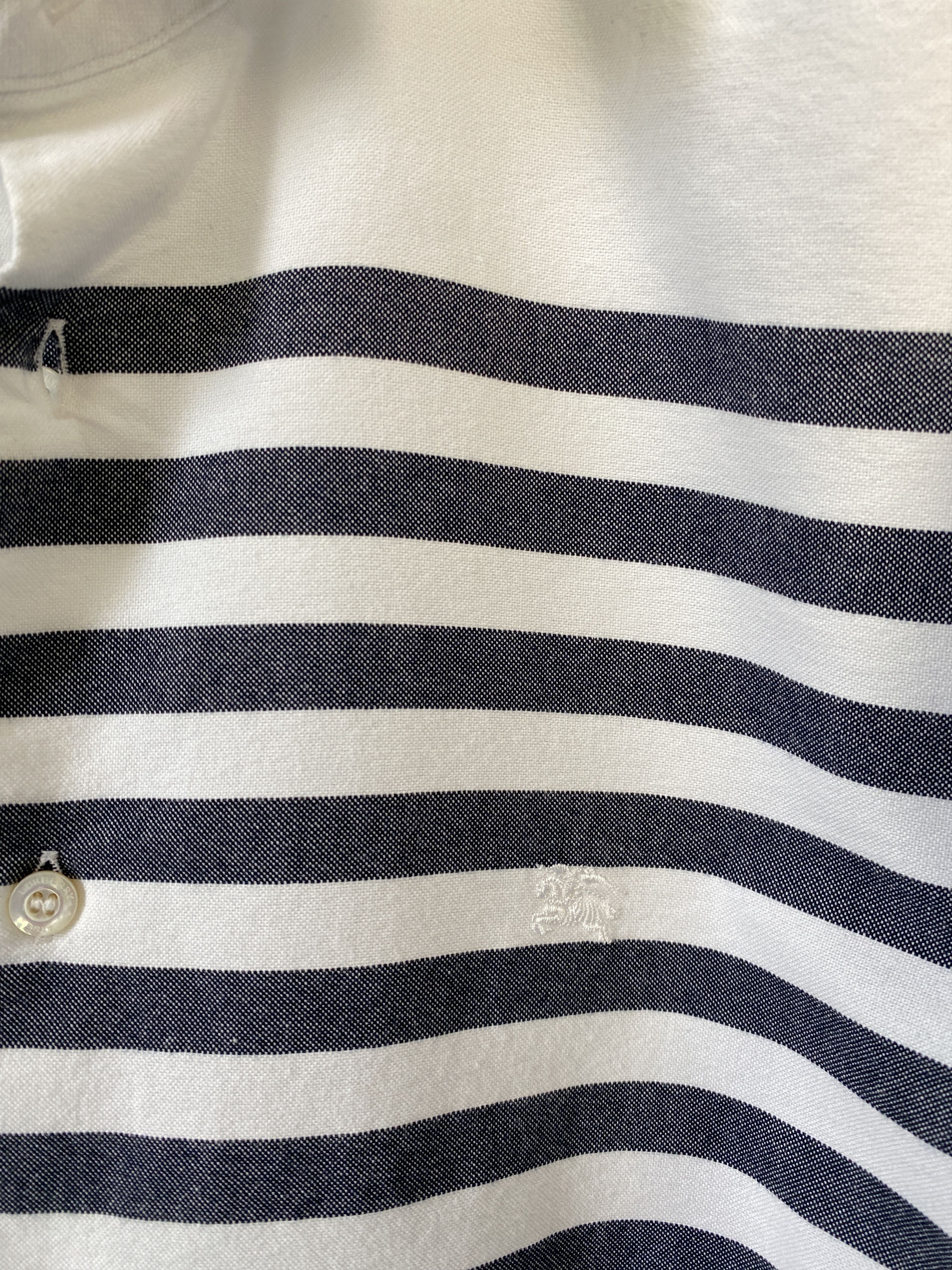 Burberry Burberry striped small logo shirt button ups casual Size US L / EU 52-54 / 3 - 2 Thumbnail