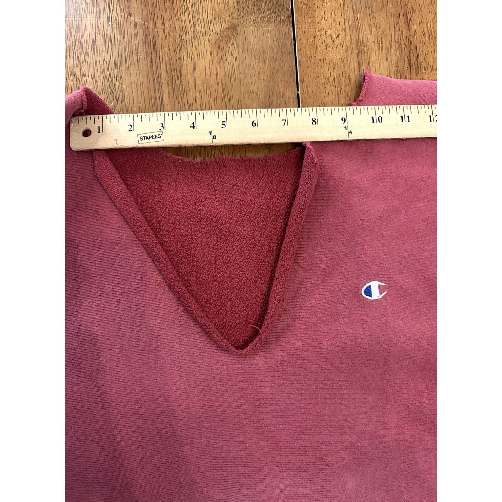 Champion VINTAGE Champion Reverse Weave Sweatshirt Red 90s Large Pullover Reversible Men L Size US L / EU 52-54 / 3 - 8 Thumbnail