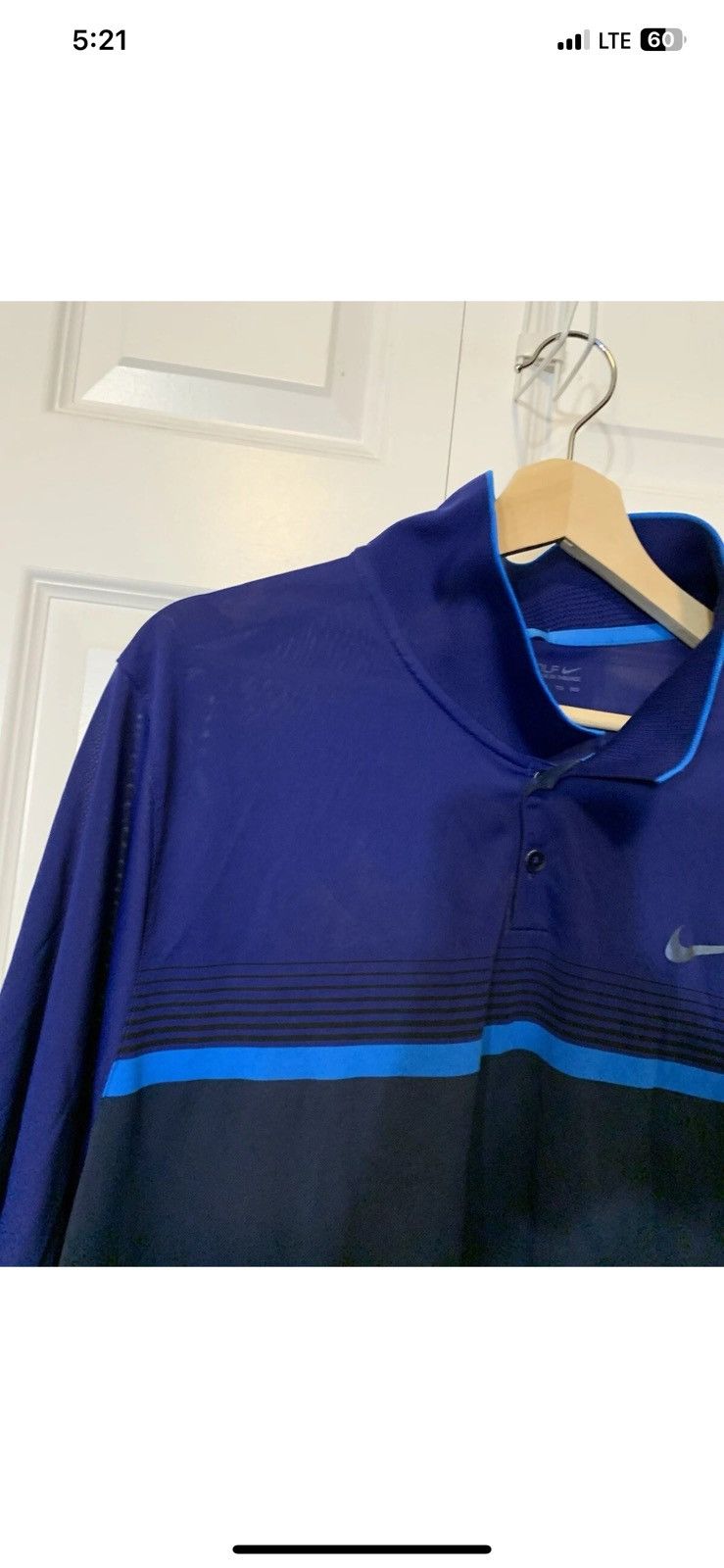 Nike Nike golf mens sz 2XL polo shirt blue purple dri fit Size US XXL / EU 58 / 5 - 6 Thumbnail