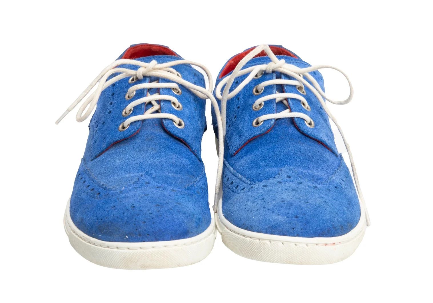 Junya Watanabe Wingtip Suede Shoes in Blue, Size XS (26) Size US 8 / EU 41 - 2 Thumbnail