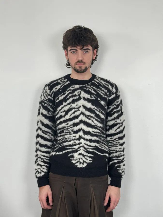 Saint Laurent Paris AW2014 Saint Laurent Zebra Wool Sweater by Hedi Slimane Size US S / EU 44-46 / 1 - 2 Thumbnail