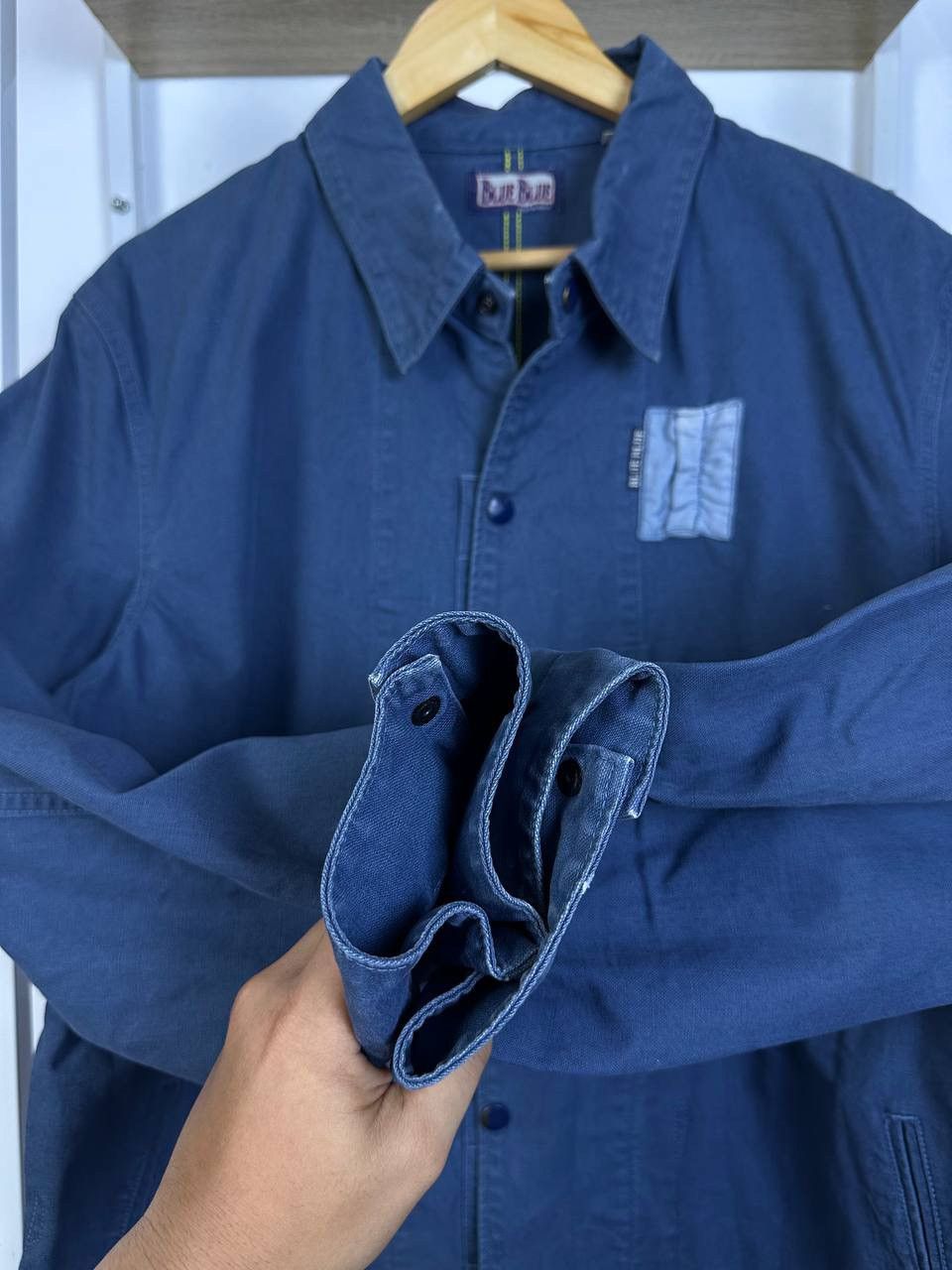 Blue Blue Japan × Japanese Brand × Vintage Vintage Blue Blue Japan Denim Workwear (Pit 22) Size US S / EU 44-46 / 1 - 6 Thumbnail