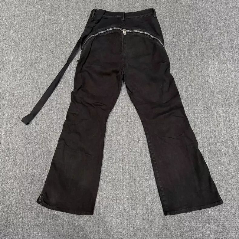 Rick Owens RICK OWENS Black Flared Zipper Jeans Size 29-2505 Size US 29 - 2 Thumbnail