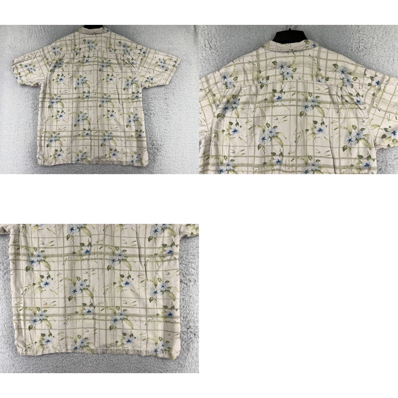 Tommy Bahama Tommy Bahama Shirt Men XL Beige Floral Hawaiian Silk Button Up Pockets Aloha Beach Vacation Resort Button-Up Shirt Size US XL / EU 56 / 4 - 9 Thumbnail