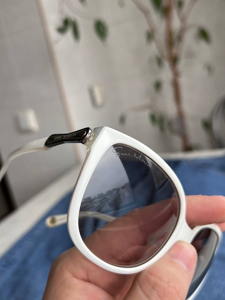Designer × Vintage Enni Marco White Sunglasses Vintage Eyewear's Made in Italy Size ONE SIZE - 5 Thumbnail