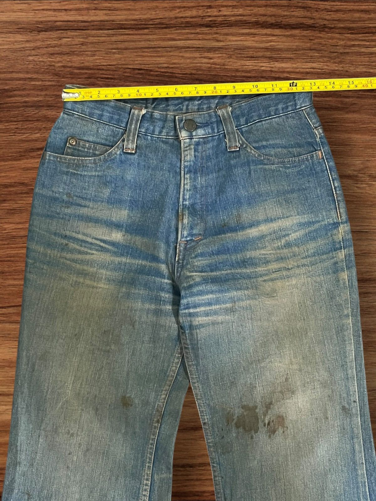 If Six Was Nine × Japanese Brand × Le Grande Bleu (L.G.B.) Vintage Japanese Brand Rusty Dirt Blue Washed Flare Jeans Size 26" / US 2 / IT 38 - 13 Thumbnail