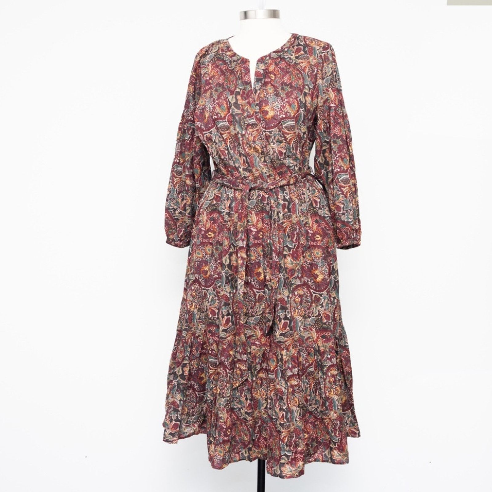 Lauren Ralph Lauren Lauren Ralph Lauren. Petite Floral Belted Cotton Dress. Size XL / US 12-14 / IT 48-50 - 9 Thumbnail