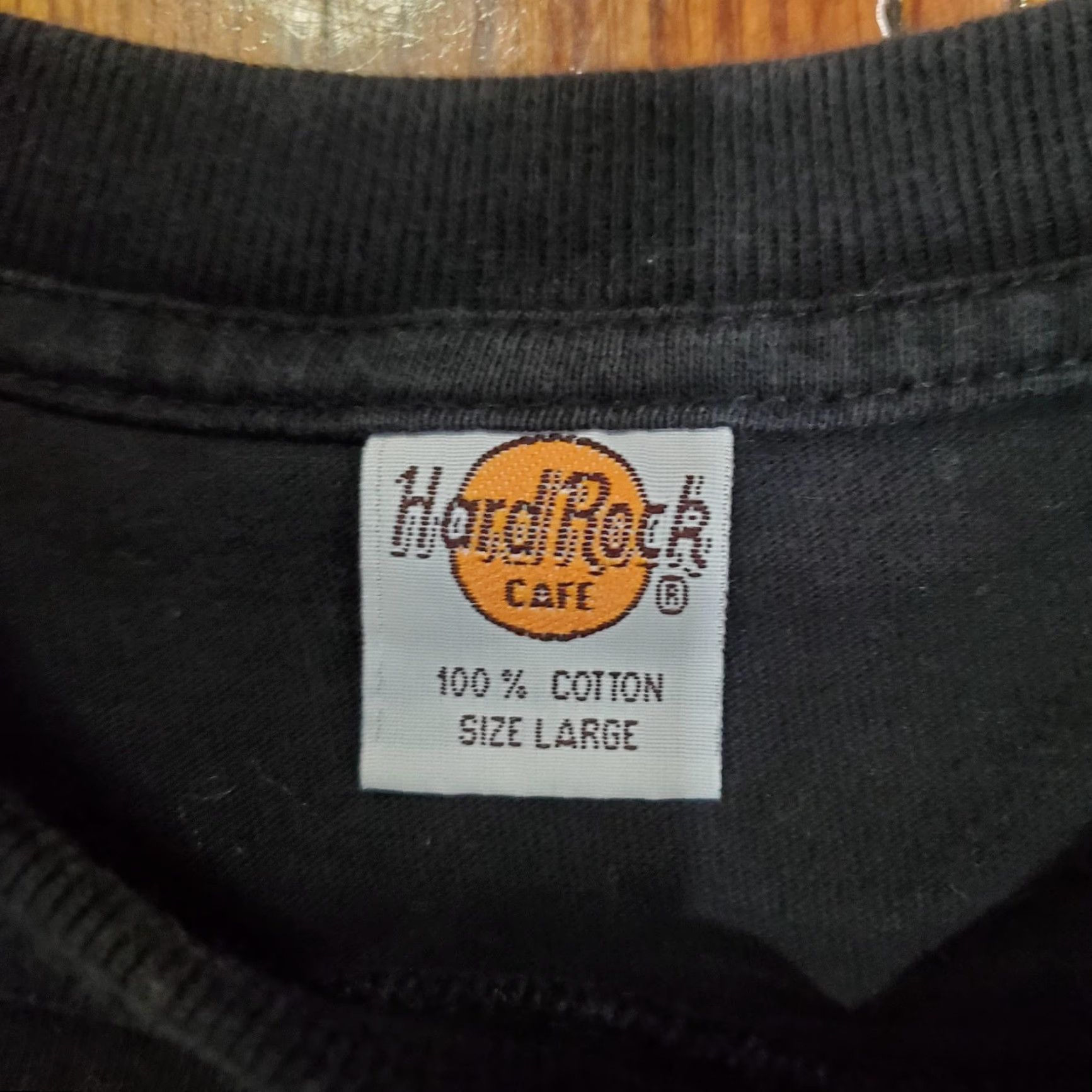 Hard Rock Cafe VINTAGE Hard Rock Cafe Shirt Mens Large Black Paris France Graphic Tee 90s Size US L / EU 52-54 / 3 - 3 Thumbnail