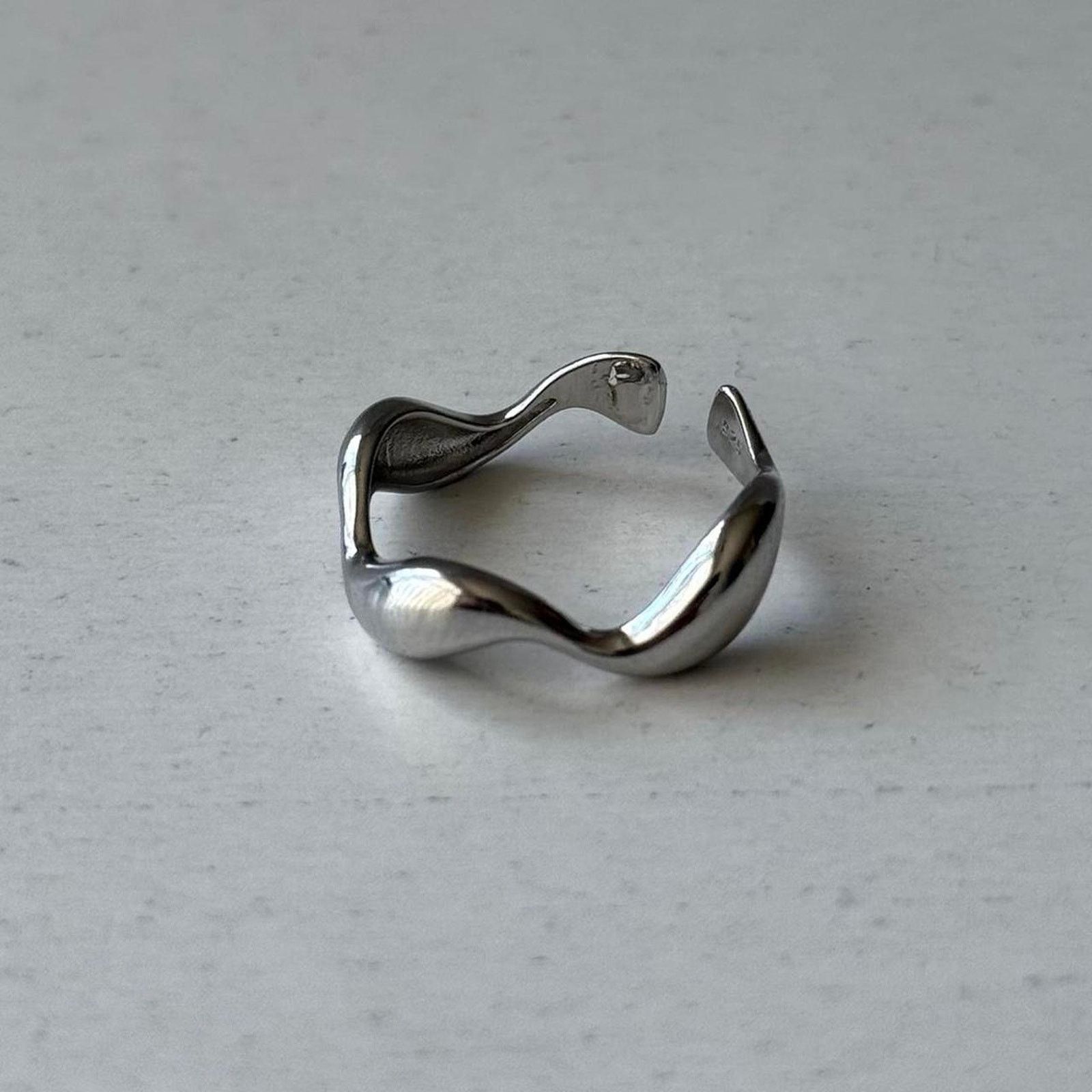 Other Silver asymmetrical vintage style ring MENS2 Size ONE SIZE - 3 Thumbnail