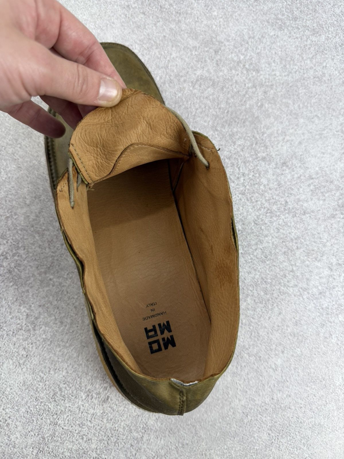 MoMA MoMA Genuine Rubber Leather Shoes Olive Green Size 44-45 Size US 11 / EU 44 - 19 Thumbnail