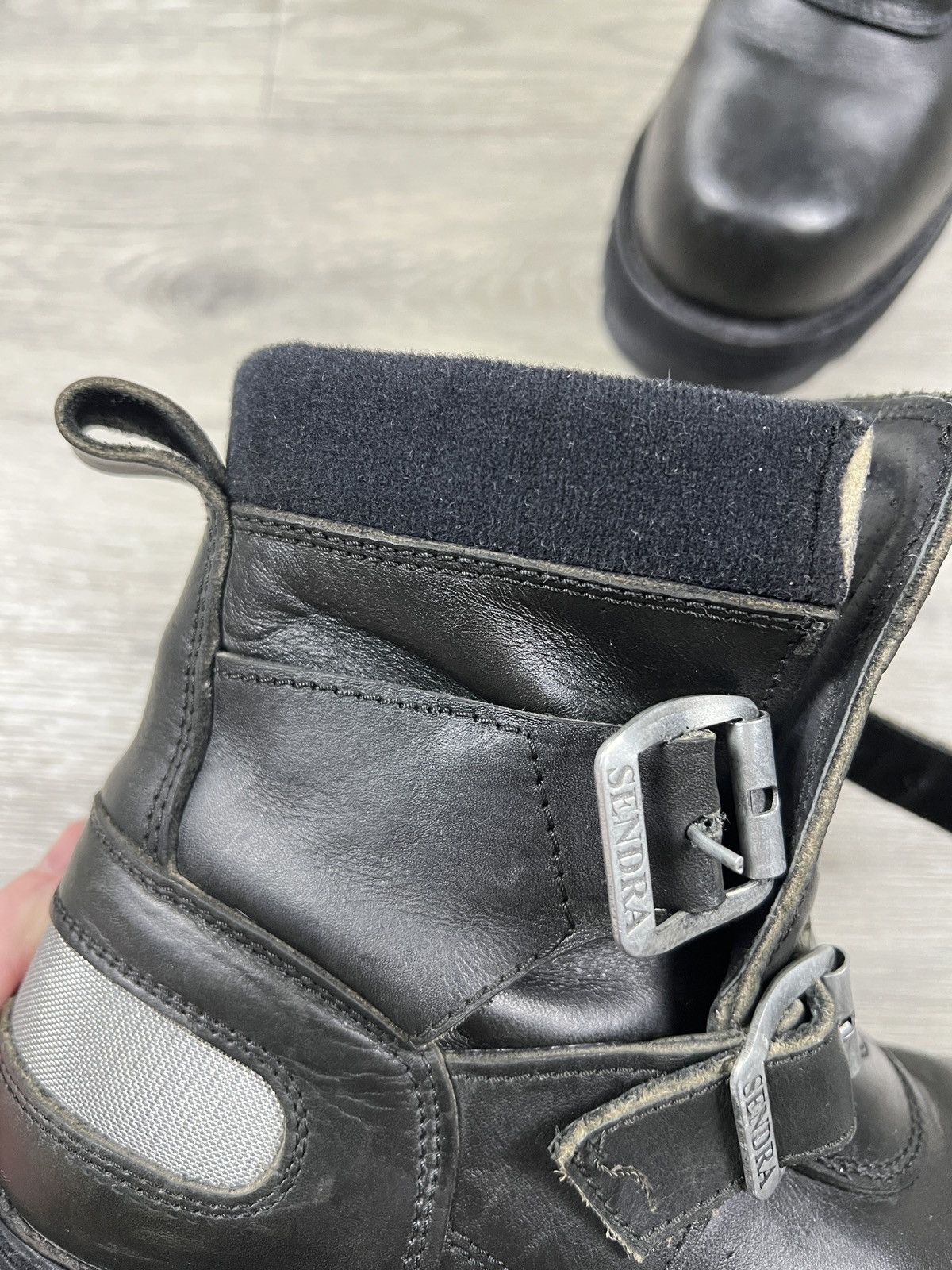 Sendra Sendra Boots Leather Biker Boots with Metal Harness Sz 41 Size US 7.5 / EU 40-41 - 7 Thumbnail