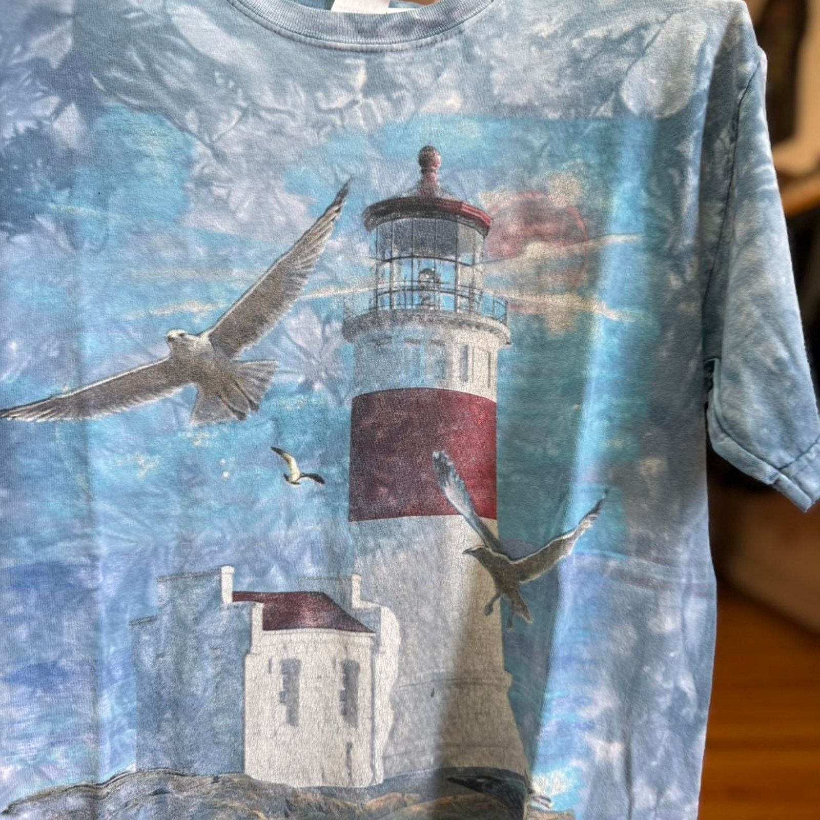The Mountain × Vintage Vintage 90s The Mountain Lighthouse Eagle T-Shirt Size US M / EU 48-50 / 2 - 3 Thumbnail
