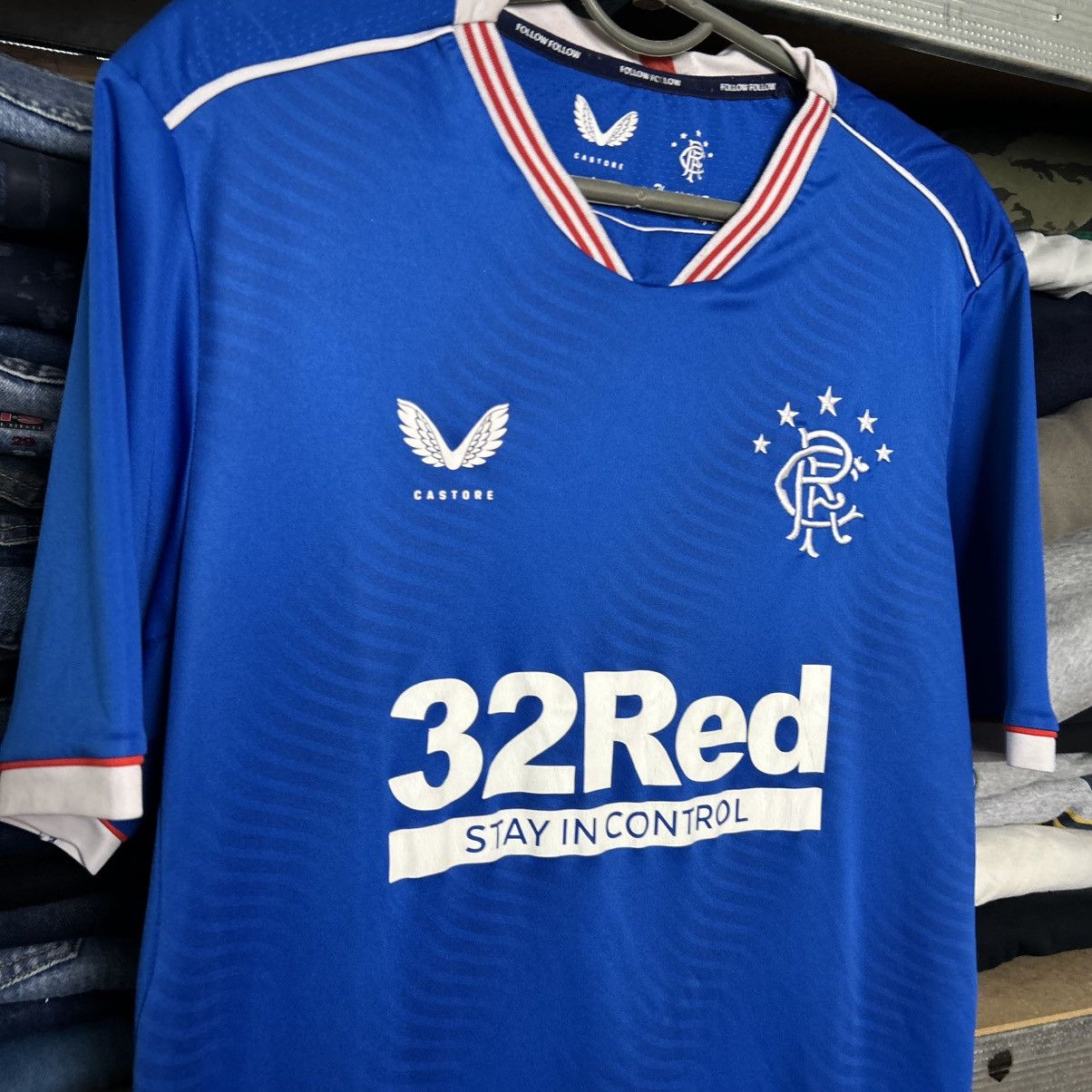 Castore Mens Castore FC Rangers Big logo soccer home jersey Size US L / EU 52-54 / 3 - 2 Thumbnail
