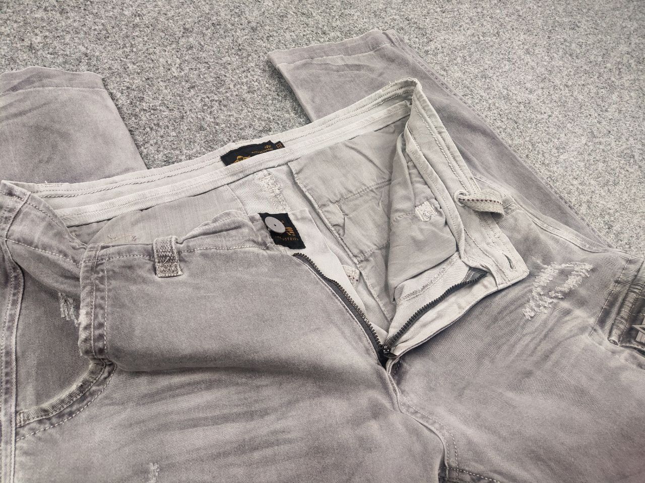 Alpha Industries Alpha Industries Straight Fabric Faded Gray Cargo Pants Size US 32 / EU 48 - 14 Thumbnail