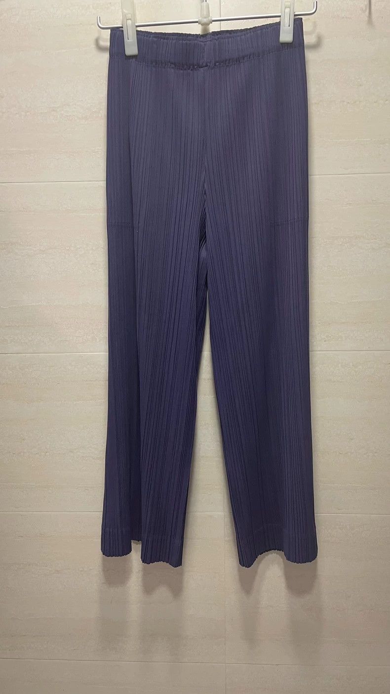 Issey Miyake issey miyake size:3 Blue-purple straight-leg pants Size 42" / US 20 - 1 Thumbnail