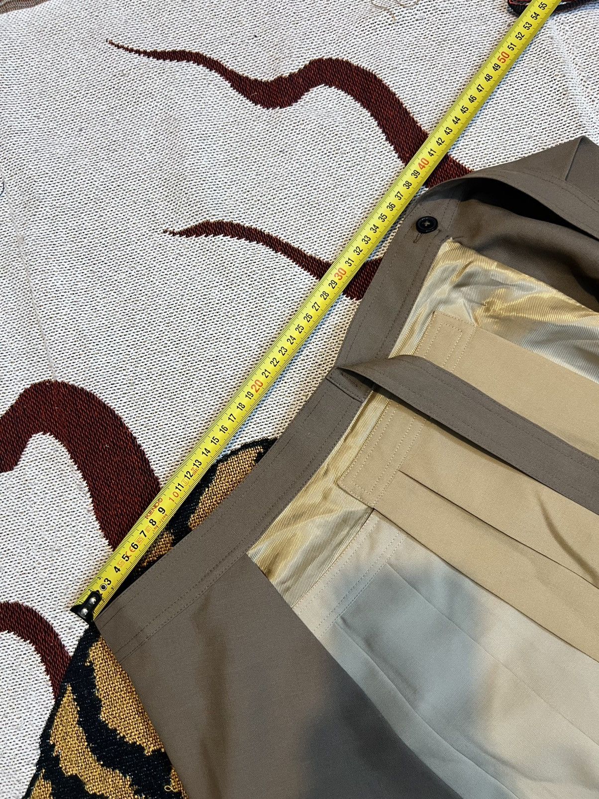 Marni Marni paneled wool mid-length skirt in khaki and tan Size 27" / US 4 / IT 40 - 11 Thumbnail