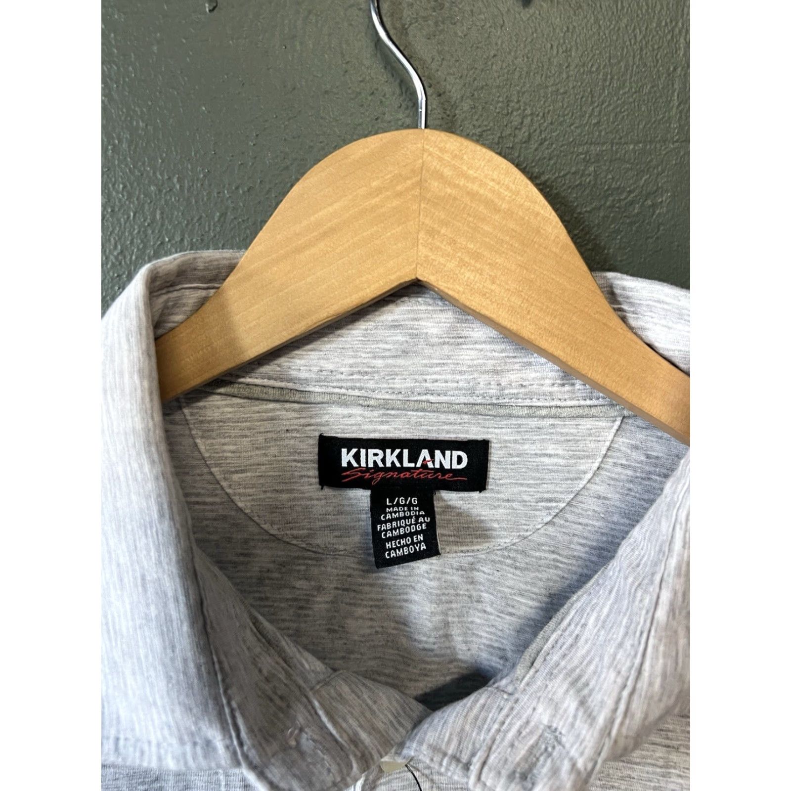 Vintage Kirkland Mens Gray Short Sleeve Polo NWT Size Large Size US L / EU 52-54 / 3 - 3 Thumbnail