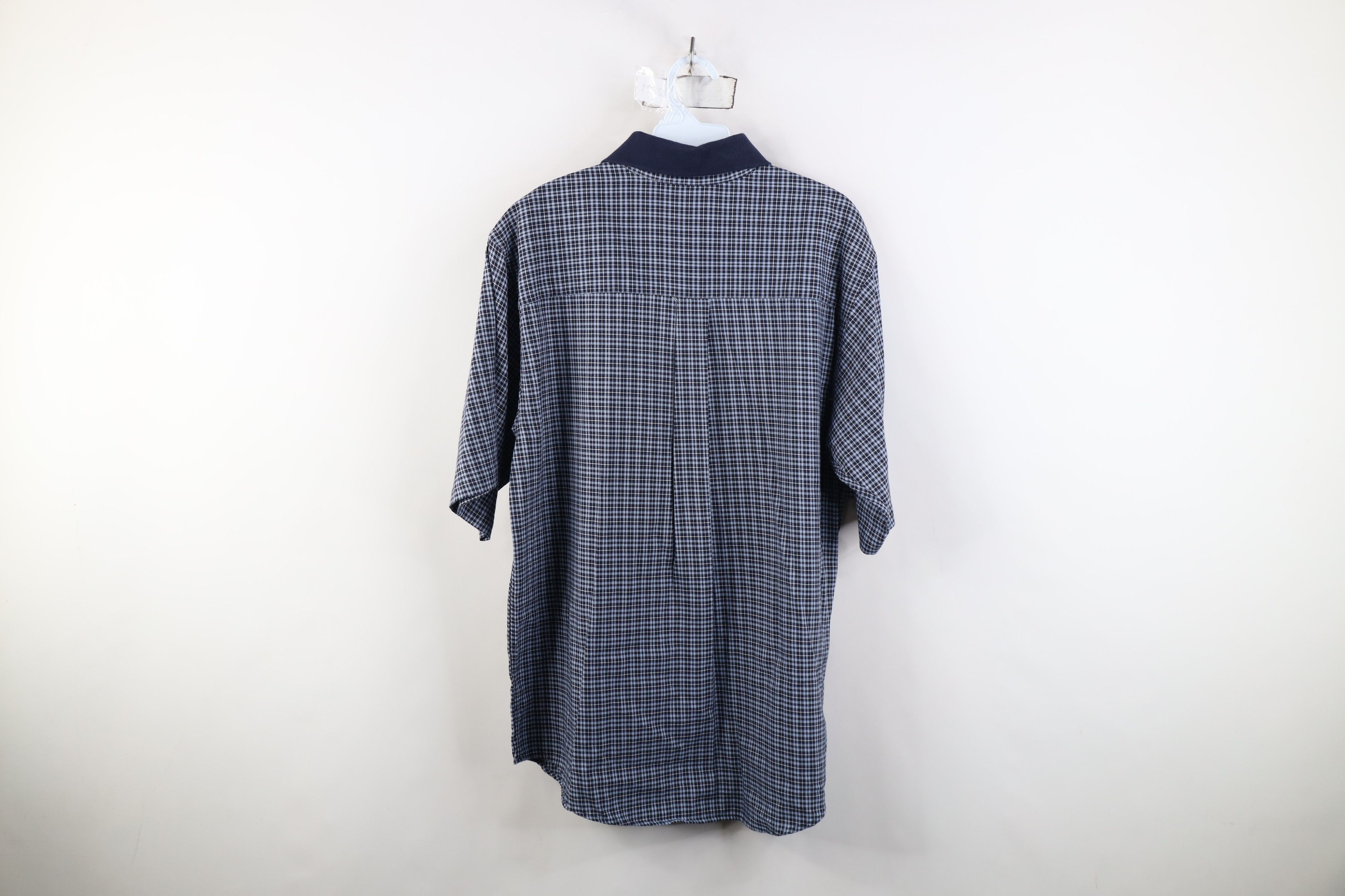 Vintage Vintage 90s Streetwear Knit Golf Polo Shirt Blue Plaid Size US M / EU 48-50 / 2 - 10 Thumbnail