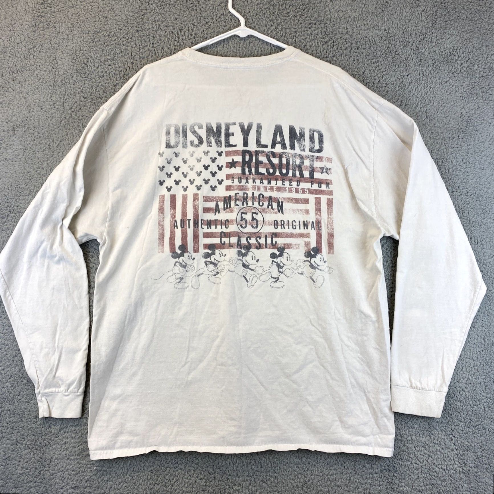 Hanes Hanes Disney 90s Long Sleeve Shirt Adult 2XL White Casual Crew Neck Mens Size US XXL / EU 58 / 5 - 7 Thumbnail