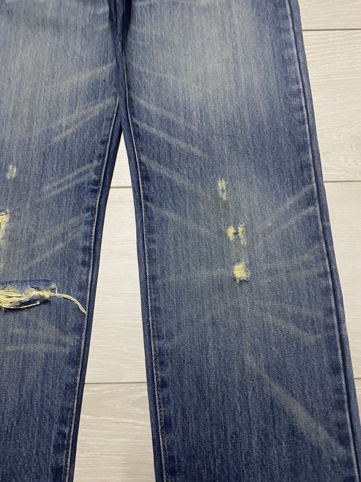 Japanese Brand Vintage Japanese Brand Whisker Distressed Skinny Jeans Size US 32 / EU 48 - 8 Thumbnail