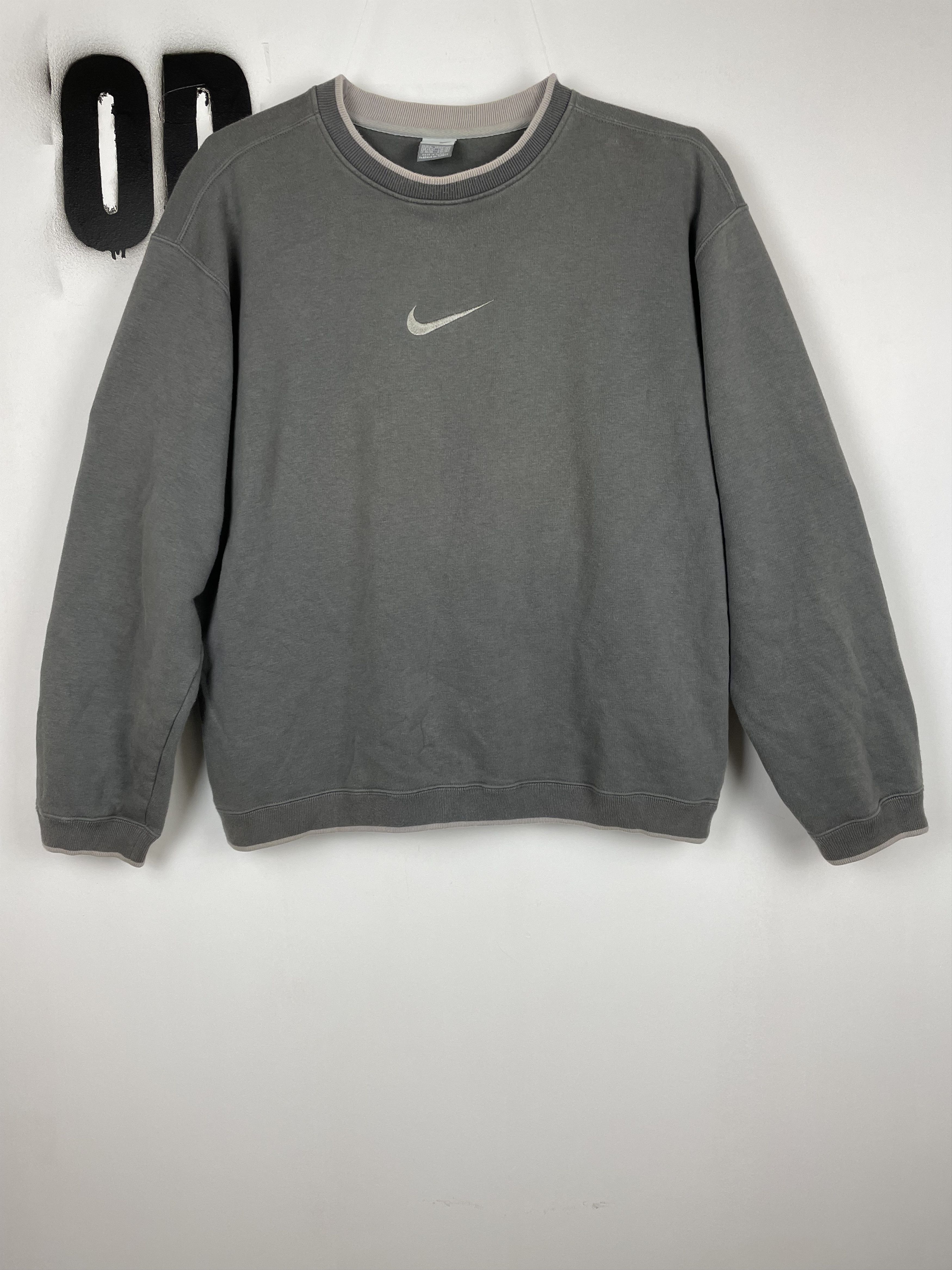 Nike Vintage Mid Logo Swoosh Grey Size XL