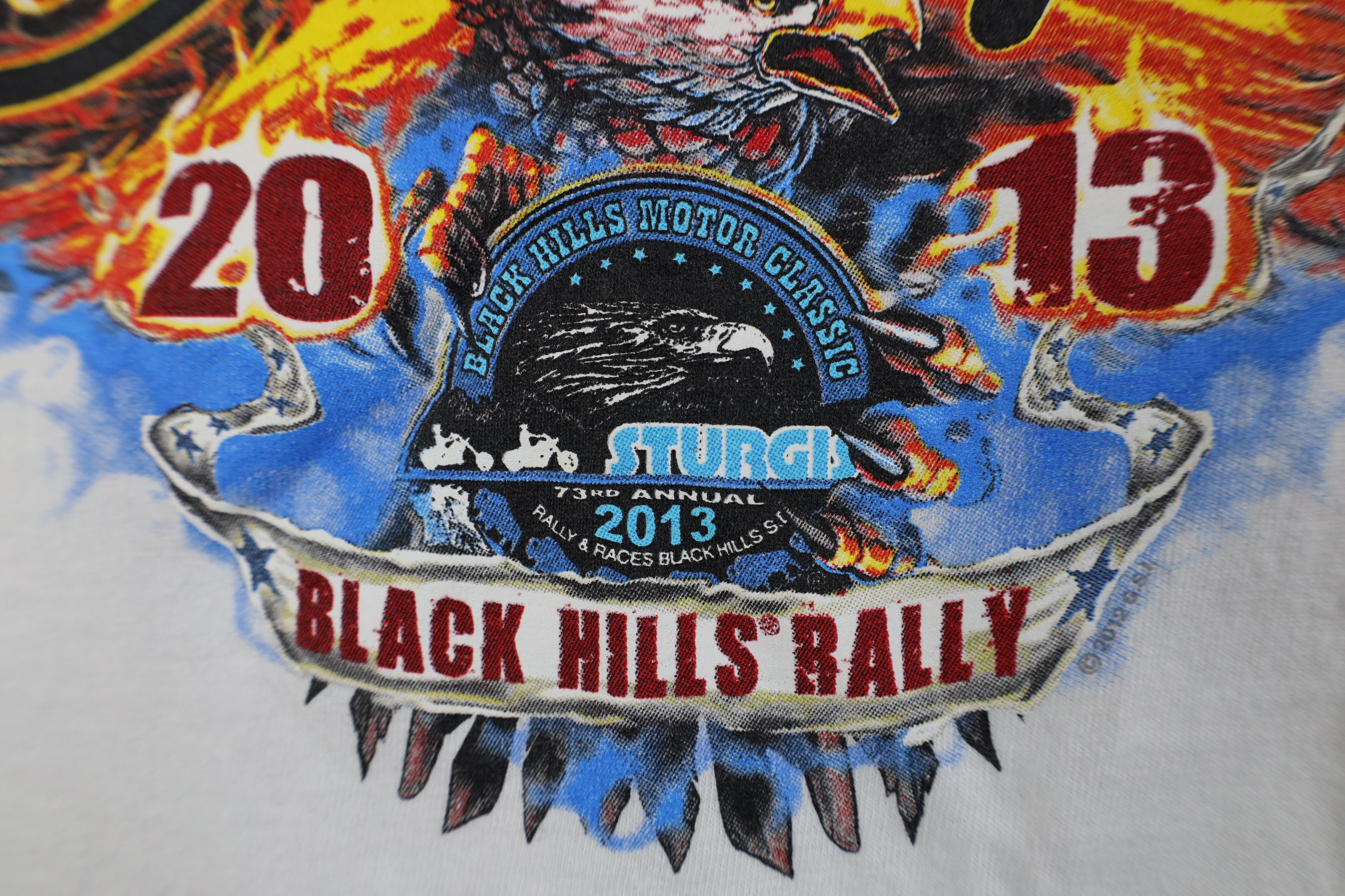 Vintage Vintage Y2K Black Hills Rally Fire Flames Eagle T-Shirt Size US L / EU 52-54 / 3 - 5 Thumbnail
