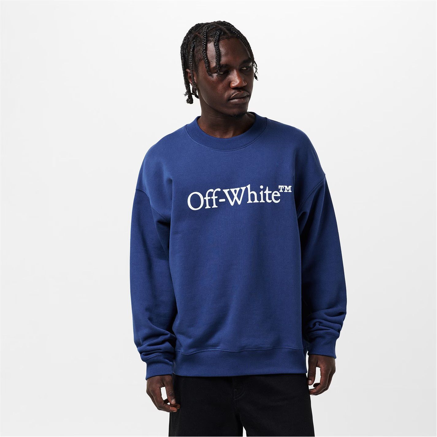 Off-White o1g2r1mq0226 Skate Relaxed Fit Crew Sweatshirt In Blue Size US XXL / EU 58 / 5 - 3 Thumbnail