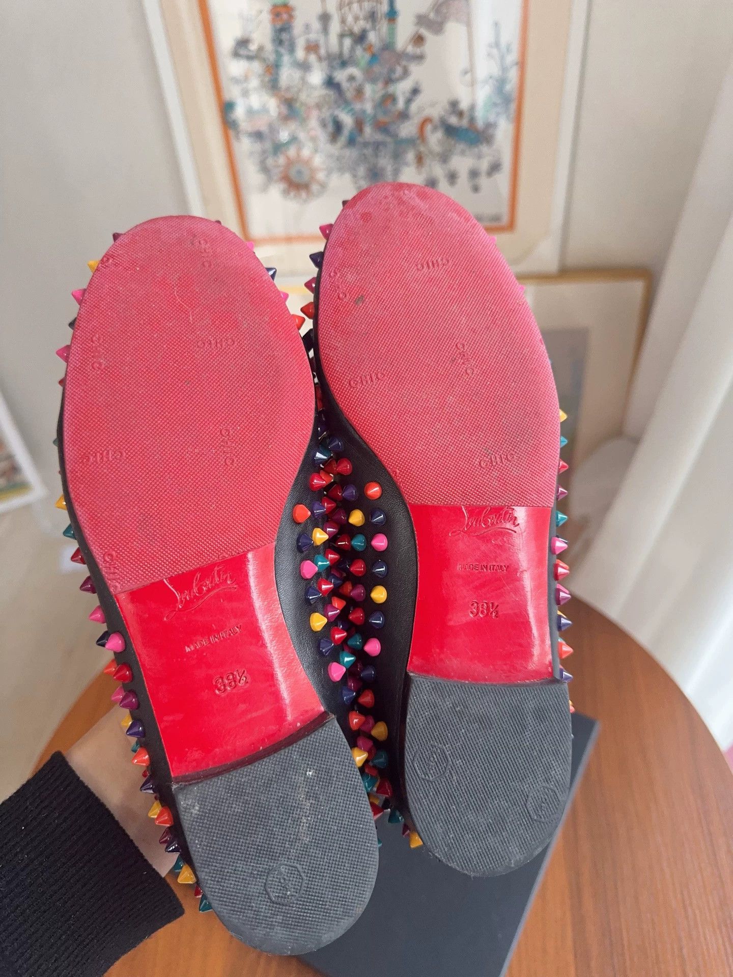 Christian Louboutin CL Rainbow Studs Loafer 97 New 38.5 Size US 7.5 / IT 37.5 - 7 Thumbnail