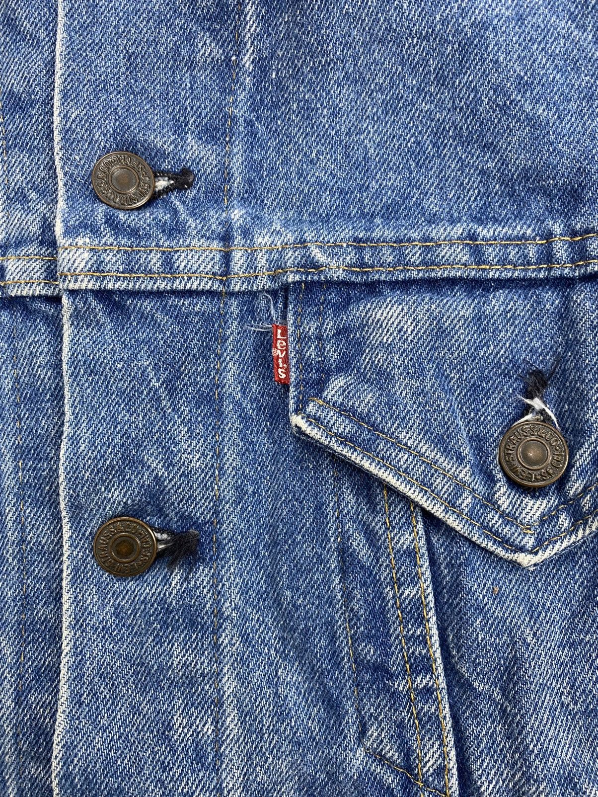 Levi's Vintage Clothing 🇺🇸1980s Vintage Levis 70649-0217 Orange Tab Blue Denim Jacket Size US L / EU 52-54 / 3 - 4 Thumbnail