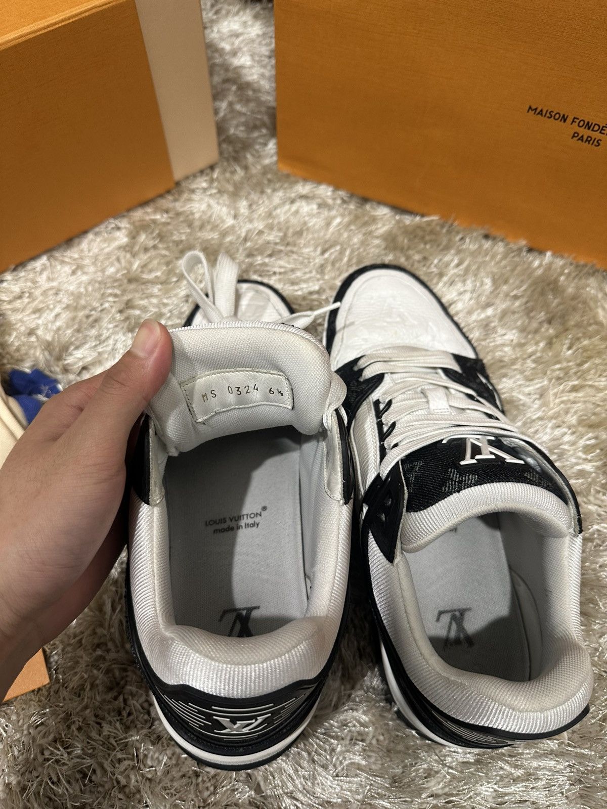 Louis Vuitton Louis Vuitton Trainers - Black & White Size US 6.5 / EU 39-40 - 4 Thumbnail