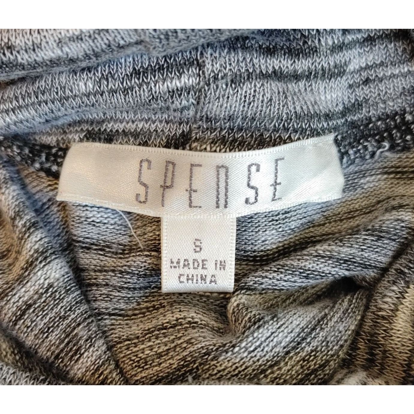 Other SPENSE Womens S Black White Marled Turtle Neck Asymmetrical Size S / US 4 / IT 40 - 3 Thumbnail