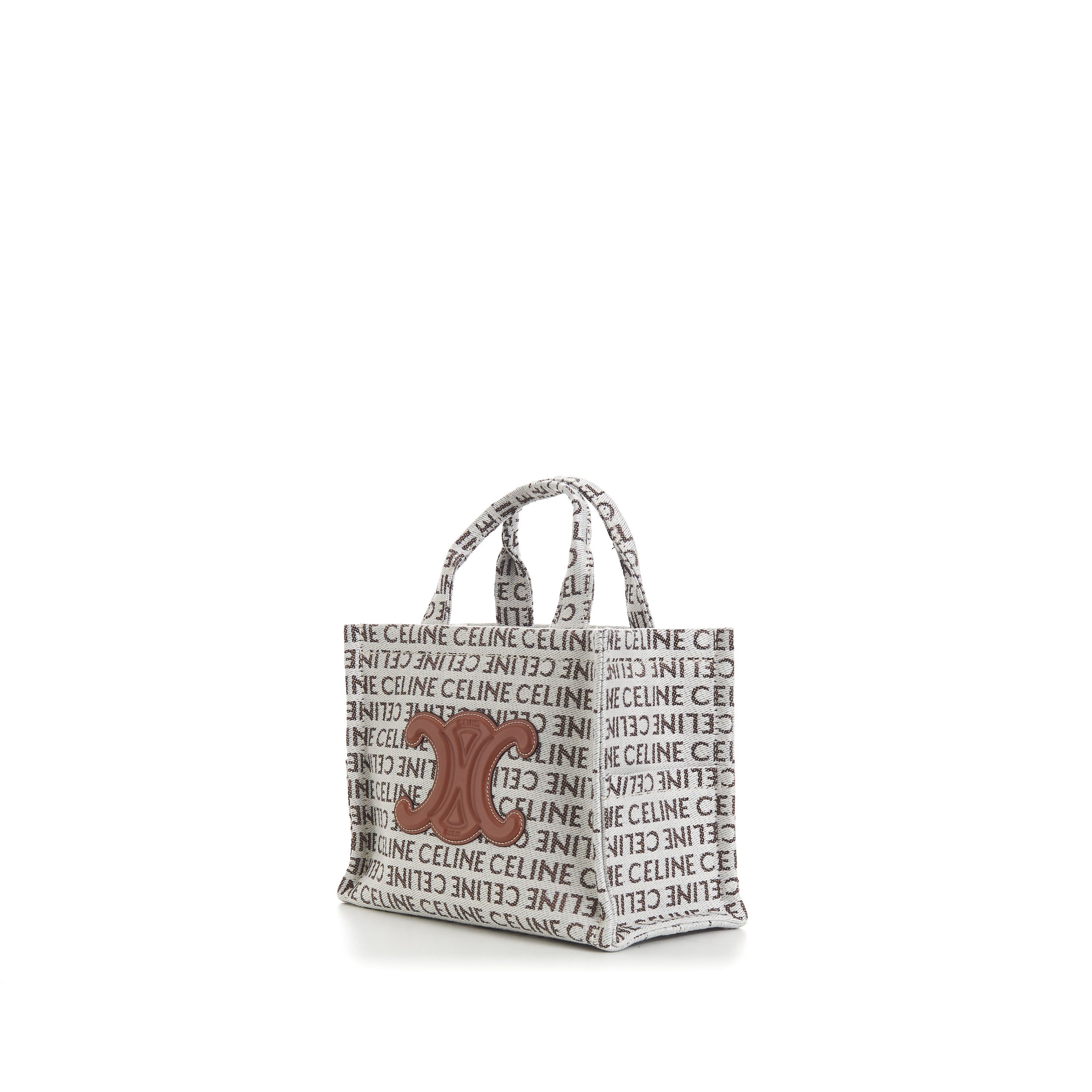 Celine Small Cabas Thais Bag - Textile, Celine All-Over, Triomphe Size ONE SIZE - 2 Thumbnail