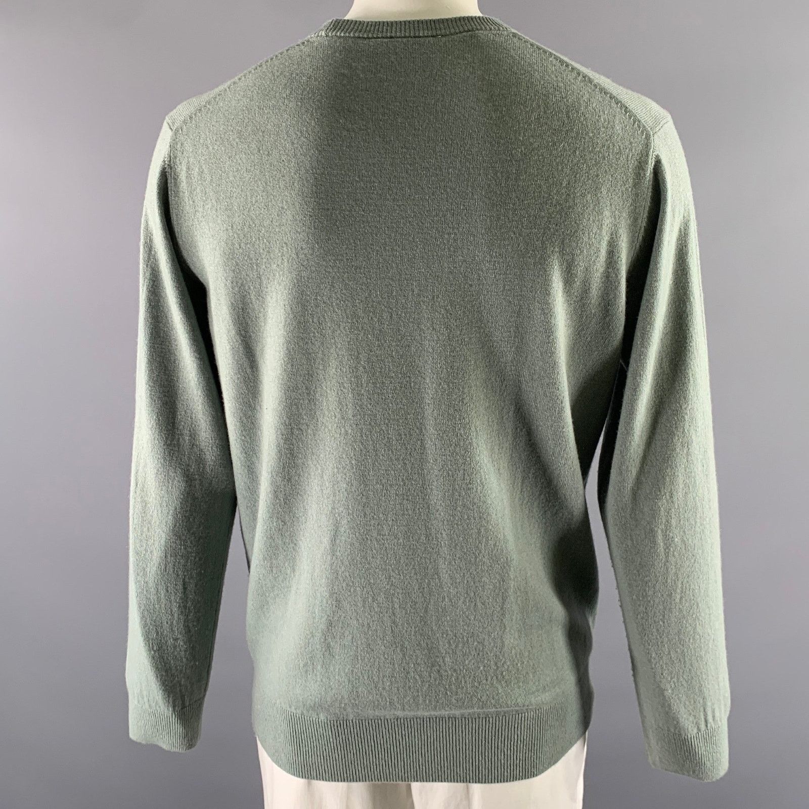 Rodd & Gunn RODD & GUNN XL Green Sage Wool Cashmere Crew-Neck Sweater Size US XL / EU 56 / 4 - 4 Thumbnail